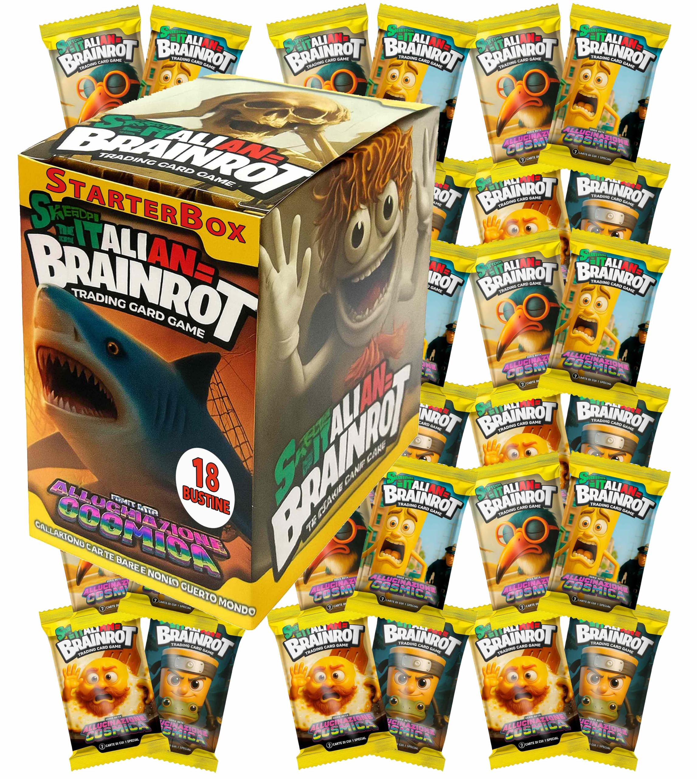 Skifidol Brainrot Trading Card Game, Starter Box Allucinazione
