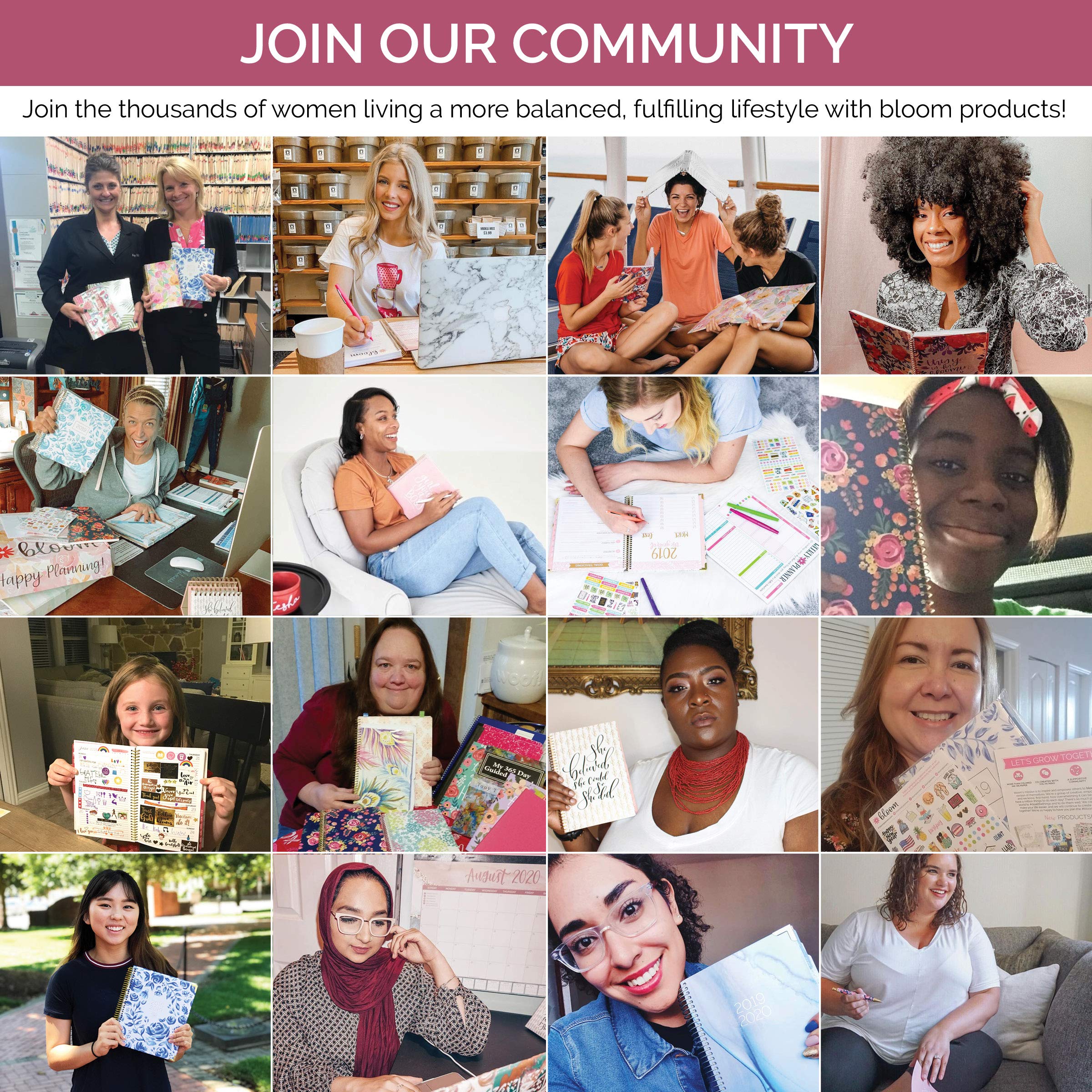 bloom daily planners UNDATED Spanish Calendar Year Day Planner - Passion/Goal Organizer - Monthly/Weekly Agenda Book with Tabs (January to December) - 6" x 8.25" - Folky Floral - Image 7