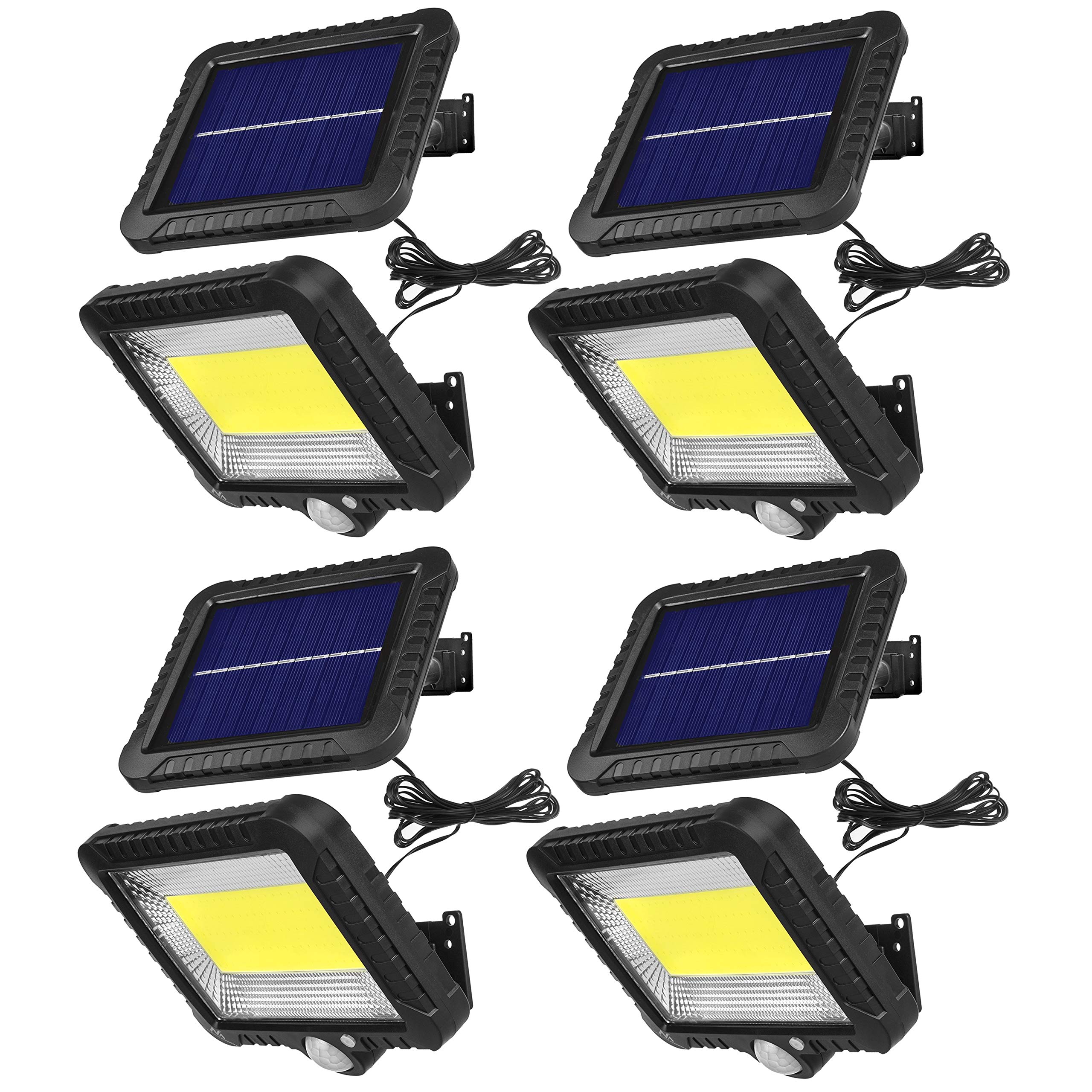 Maclean MCE438 Lampada Faretto LED Solare con Sensore di Movimento e Crepuscolare 5W 6000 K Esterno Cortile (4 x Stück)