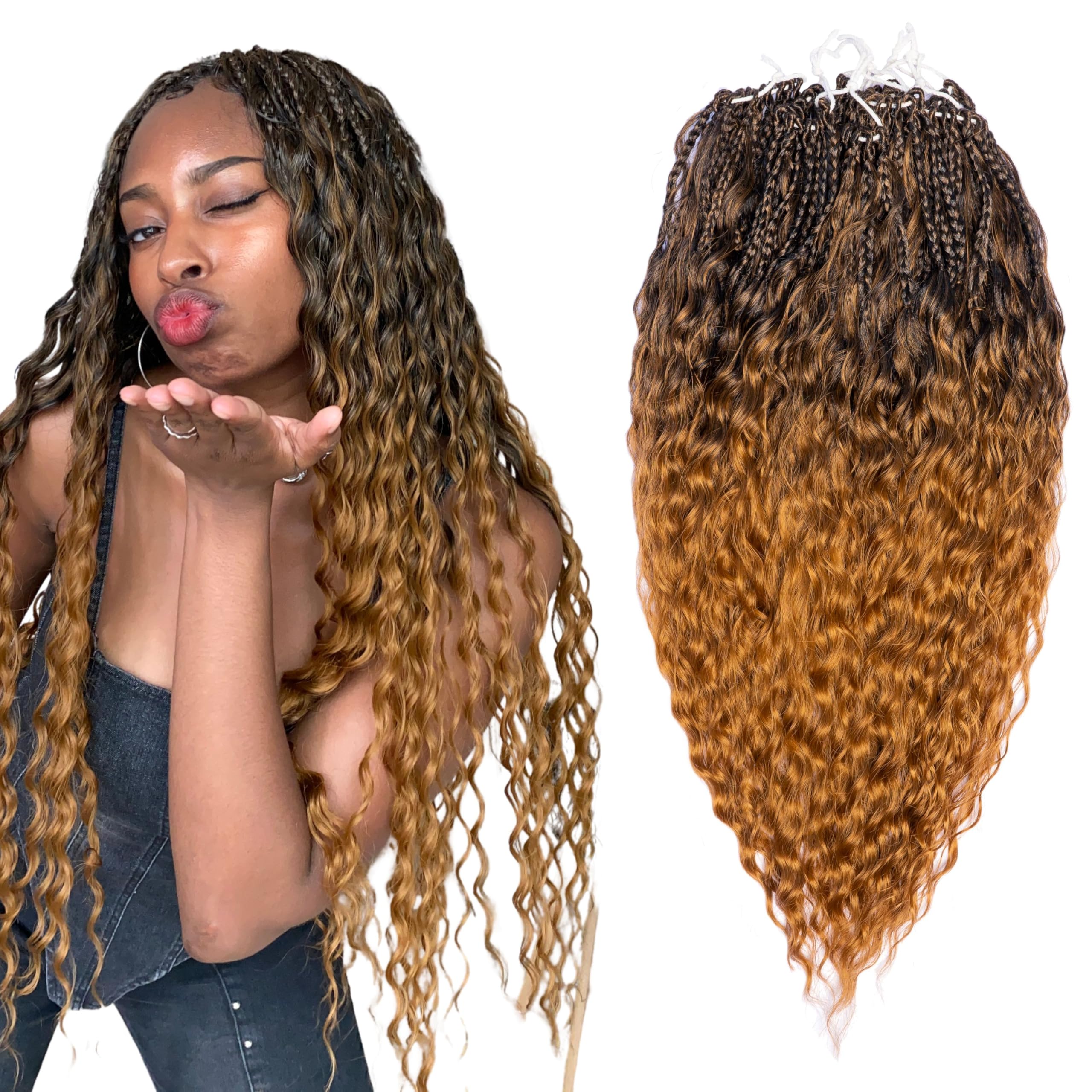 RAHELMO Peruvian Deep Wave Crochet Hair 20” - Deep Wave Crochet Braiding Hair Extensions - Curly Wave Hair Extension for Black Women and Girls - 8 Pk