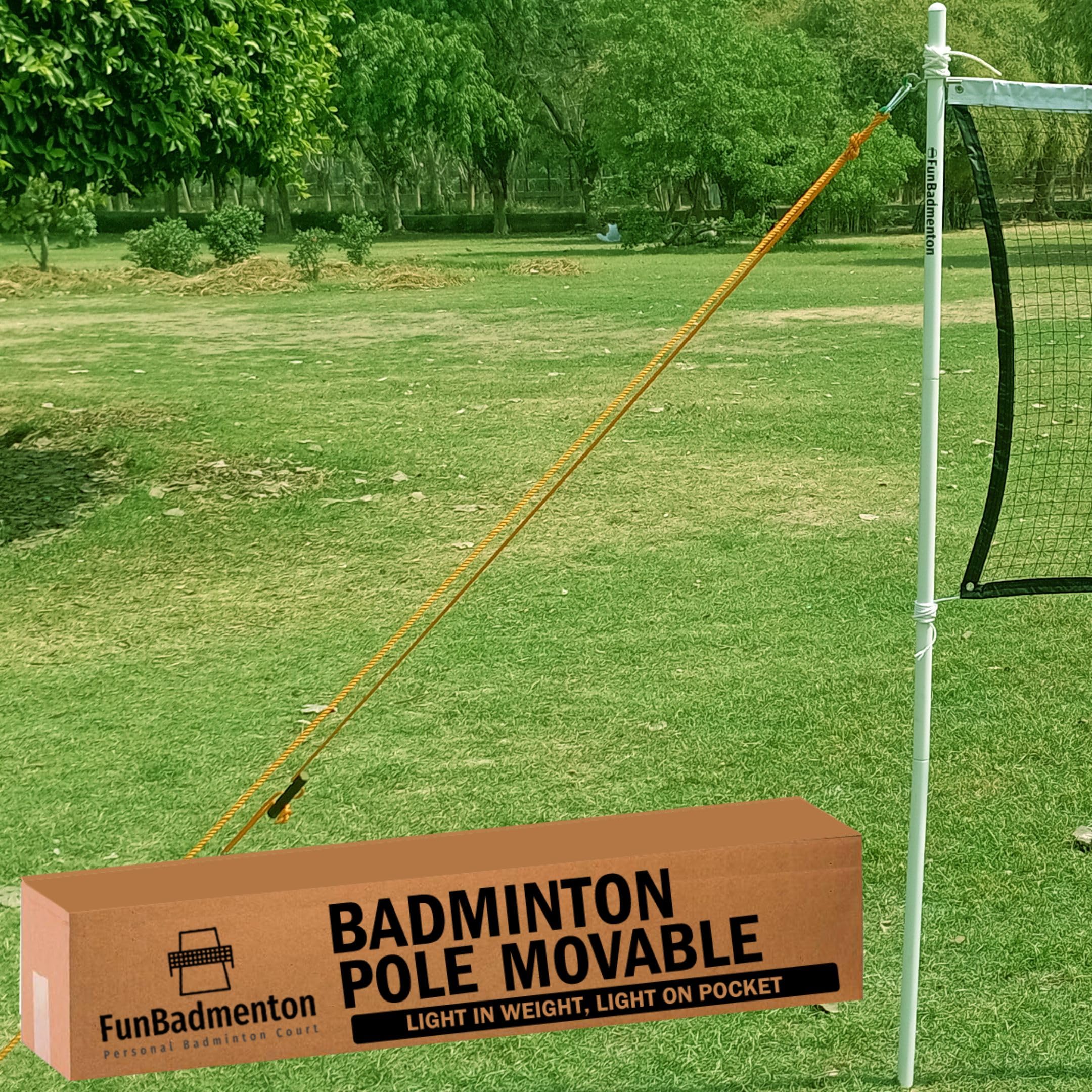 FunBadmenton Badminton Pole Movable for Family, School, Club, Academy, Competition & Tournament, Easy Setup, Easy to Carry, Outdoor-image-30