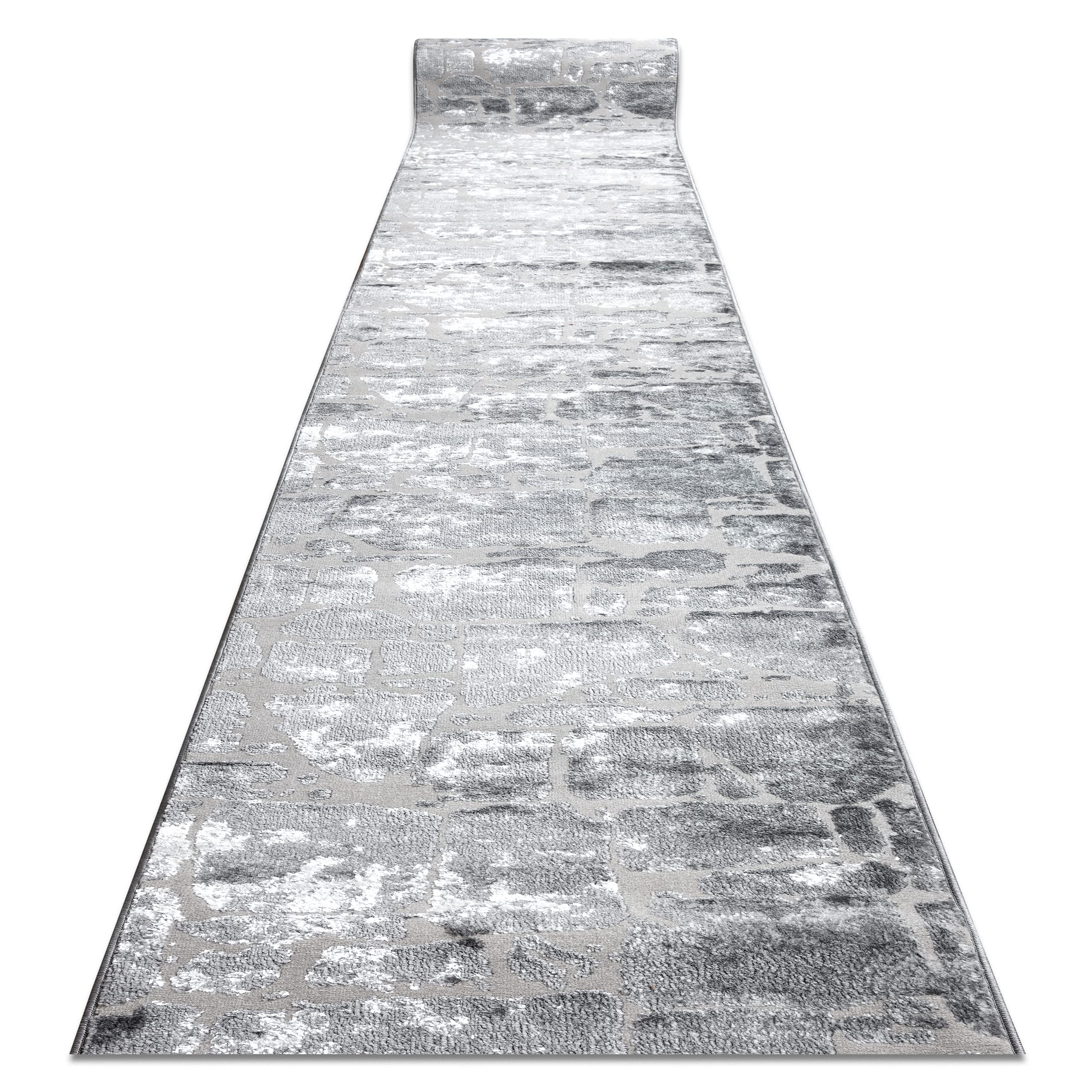 Nowoczesny bieżnik MEFE, bieżnik strukturalny – dwa poziomy z włókniny ciemnoszary 90 x 700 cm