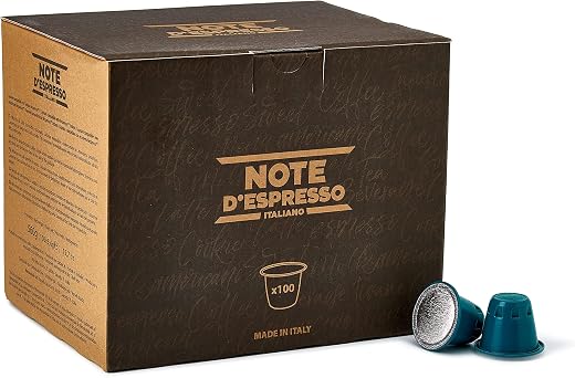 Note D'Espresso Caffè Brasile, Capsule Compatibili Soltanto con Sistema NESPRESSO, 100 Caps