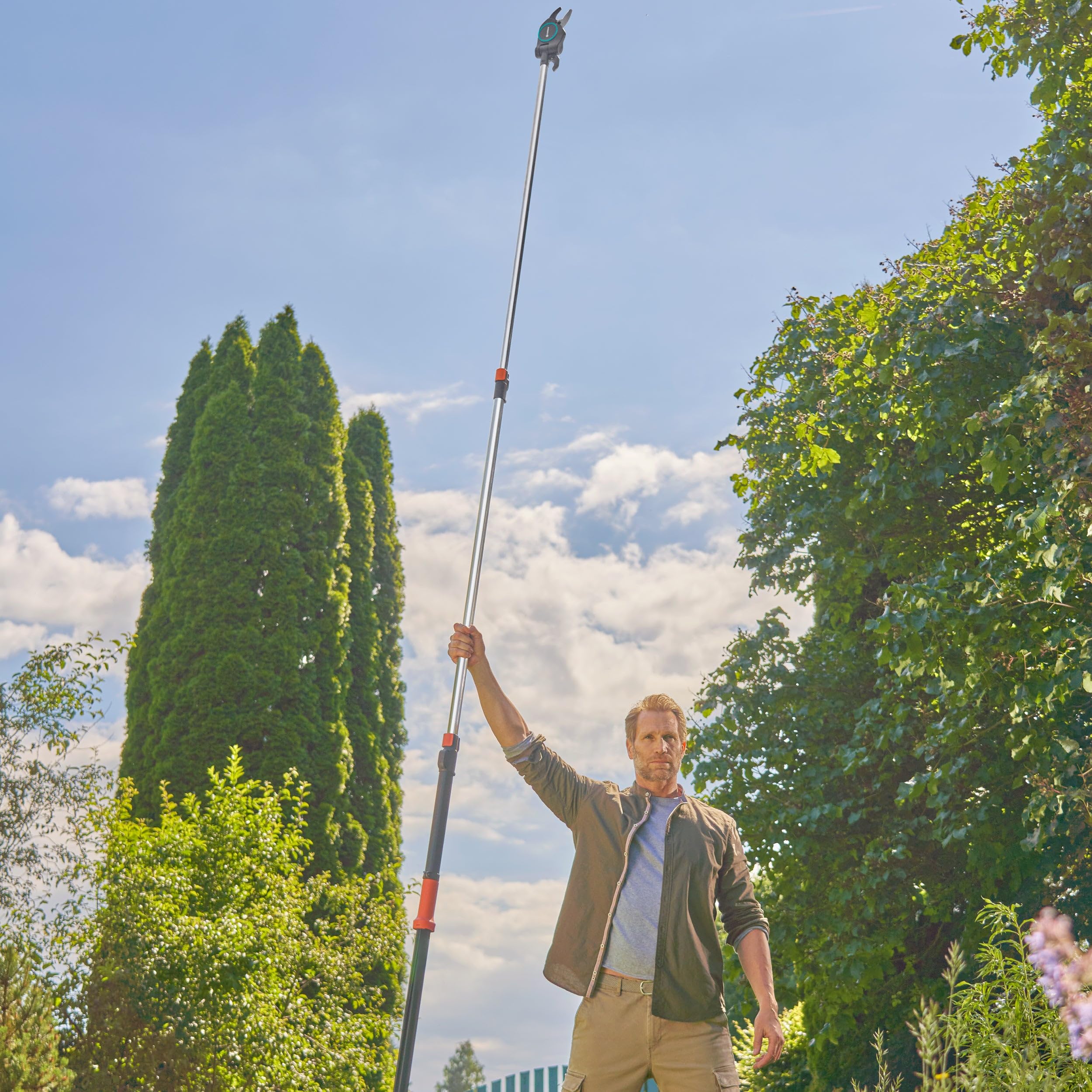Gardena StarCut Pro L, Baum- und Strauchschneider, Bypass-Schnitt, Teleskopierbar, 175–400 cm Reichweite, Qualitätsstahl-Klingen mit PowerCoating, für Äste bis 32 mm (12081-88)