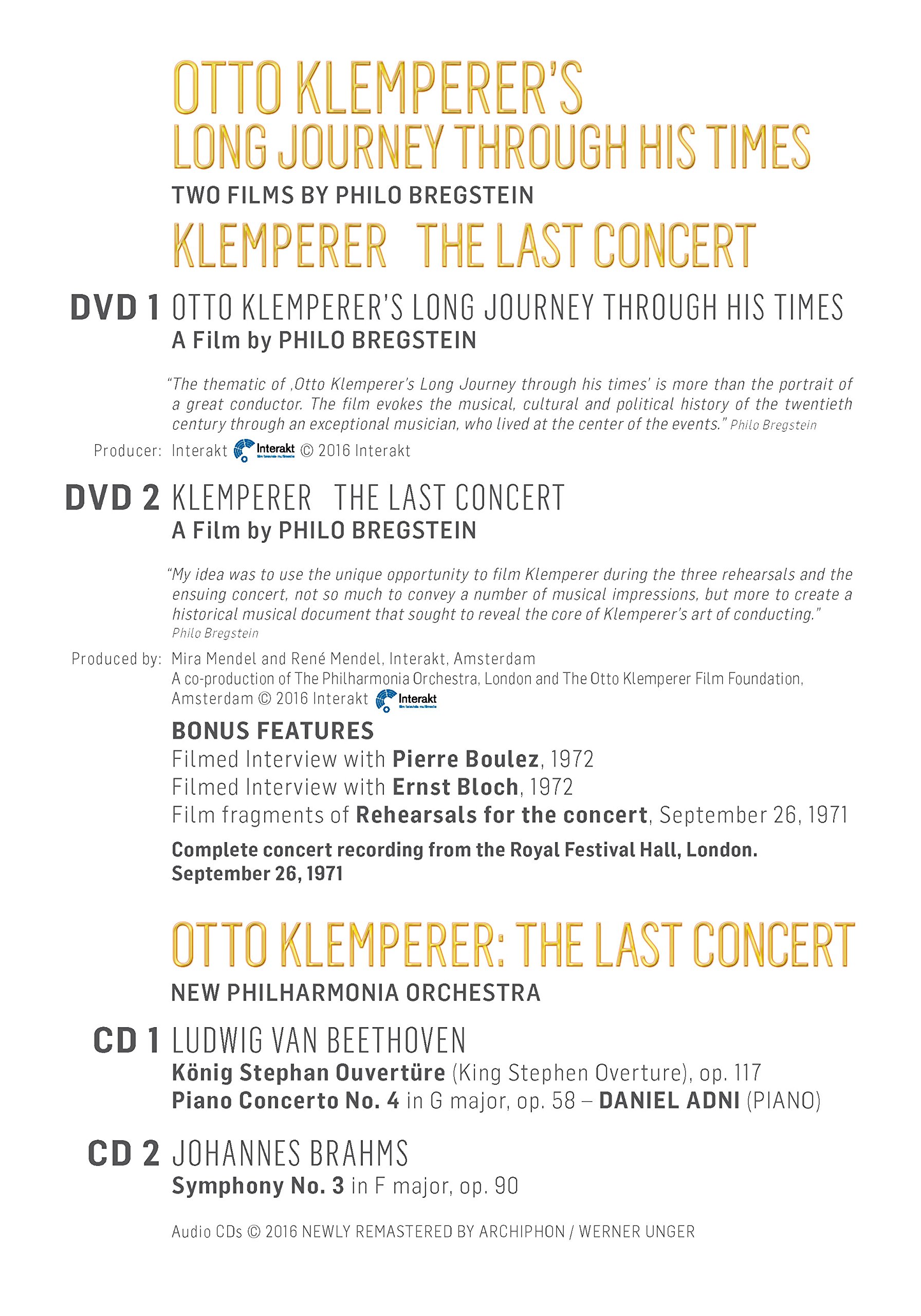 Otto Klemperer - The Long Journey (+ 2 CDs) [2 DVDs]