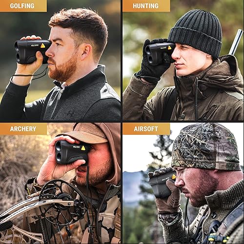 Miniatura 6 de Telémetro de golf con pendiente, telémetro láser de golf de 800 yardas + telémetro de distancia de golf de pendiente ajustable, aumento 6X, 5 modos