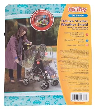 Nuby Deluxe Stroller Weather Shield, Clear