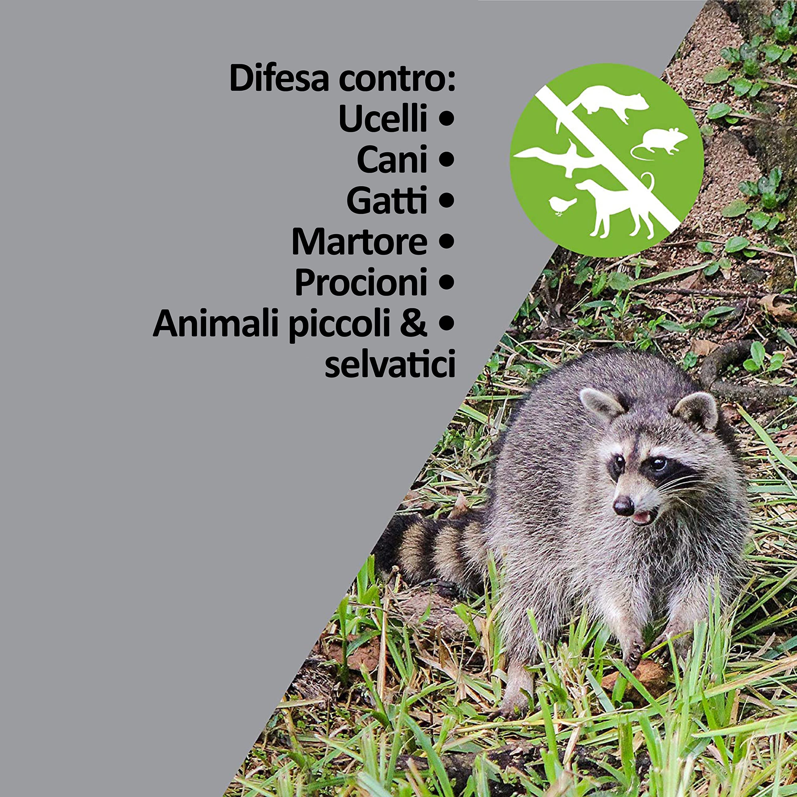 ISOTRONIC repellente animali ultrasuoni selvatici uccelli cani gatti martore batteria picchetto giardino incluso raggio 60m² 3 pezzi efficace esterno dissuasore protezione difesa ecologico stop