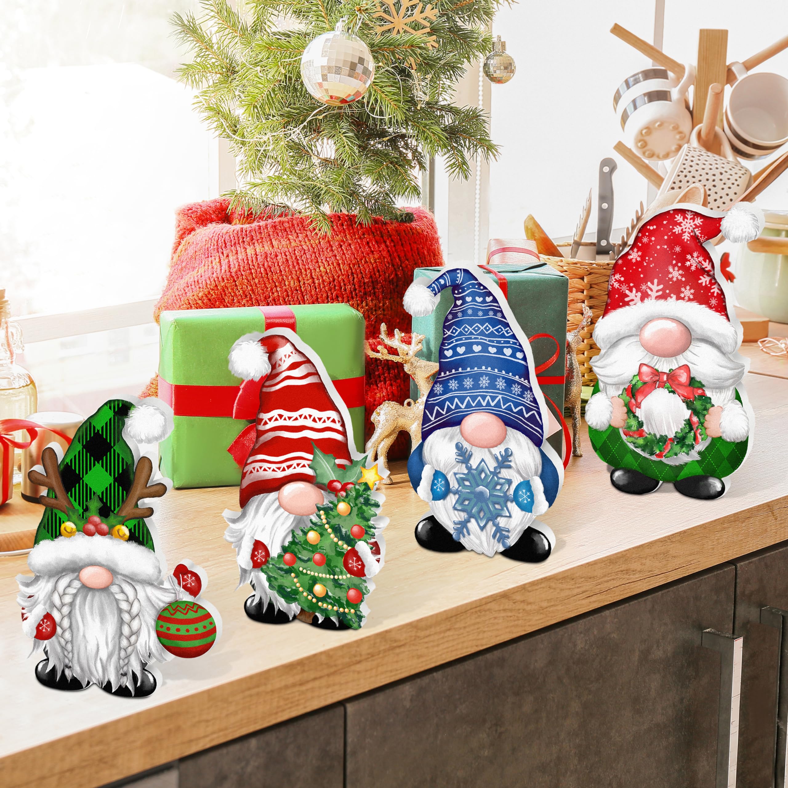 Christmas Party Supplies Gnomes At Night Set Of 3 Christmas Gnomes ...