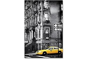 NYC Yellow Cab by Philippe Hugonnard, 16x24-Inch Canvas Wall Art