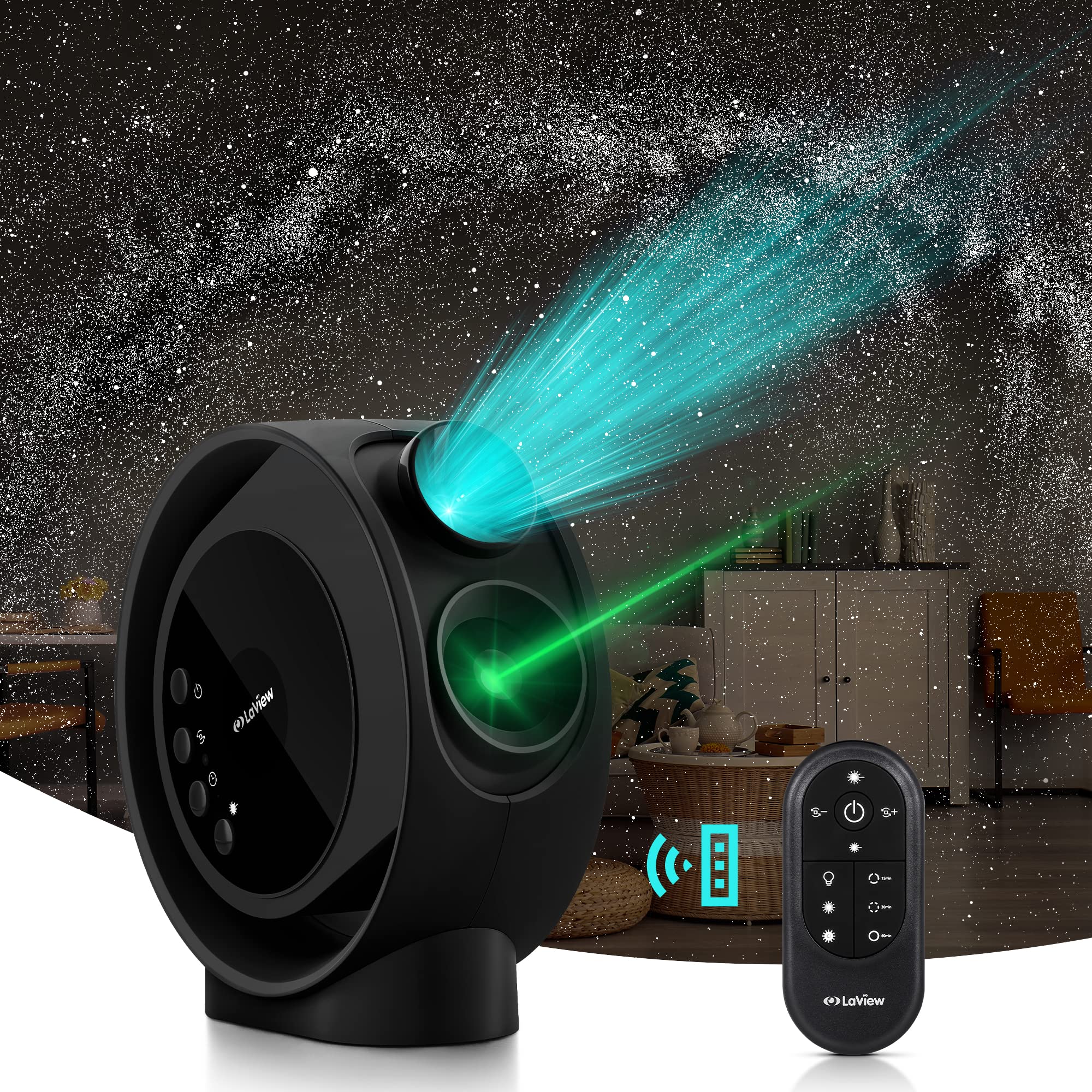 LaView Star Projector HD Image Large Projection Area LED Lights for Bedroom Infrared Remote Controll