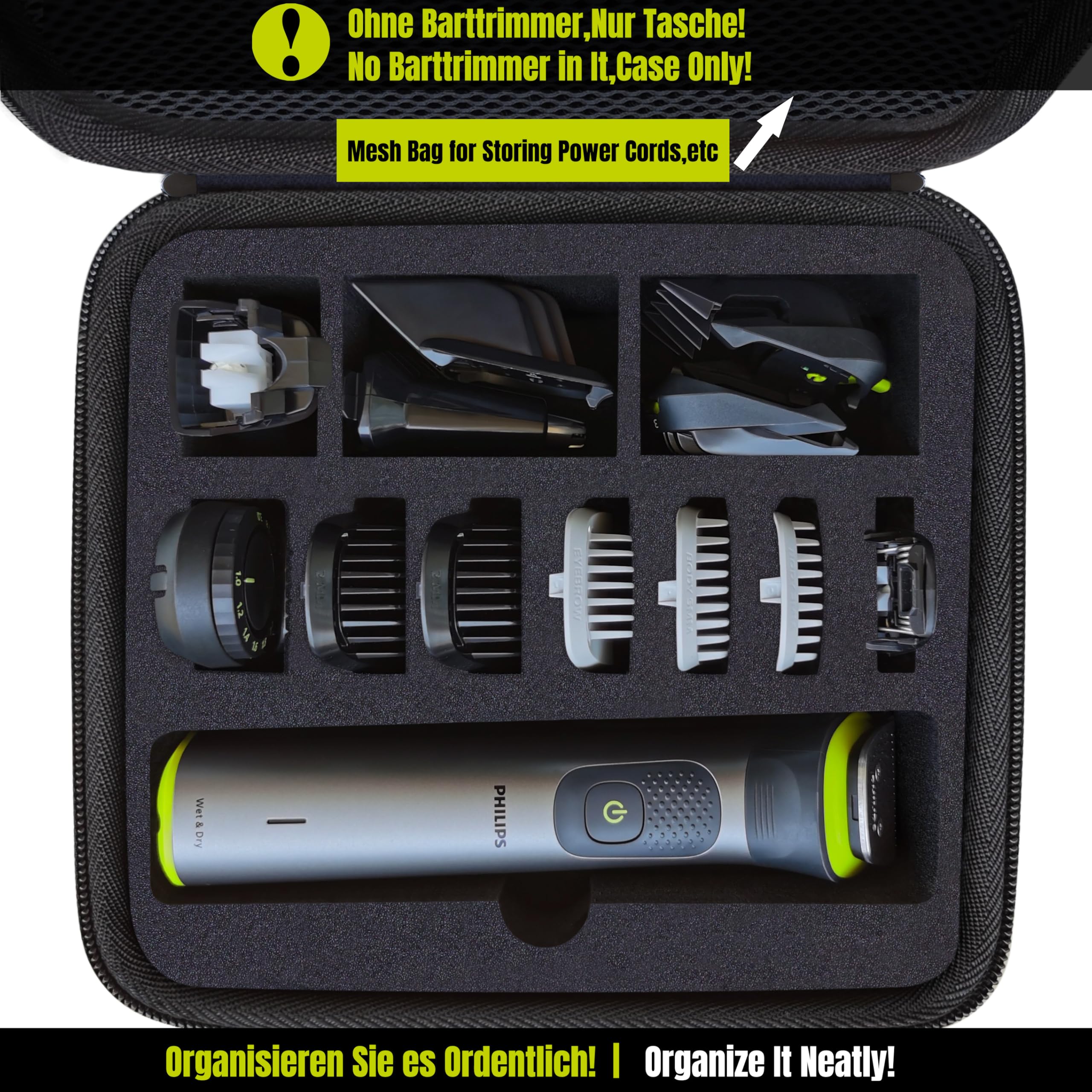 Compatible with Philips Multigroom Series 7000 All-in-One Case MG7930/15 MG7950/15 Beard Trimmer Portable Waterproof Hard Travel Case - Image 2