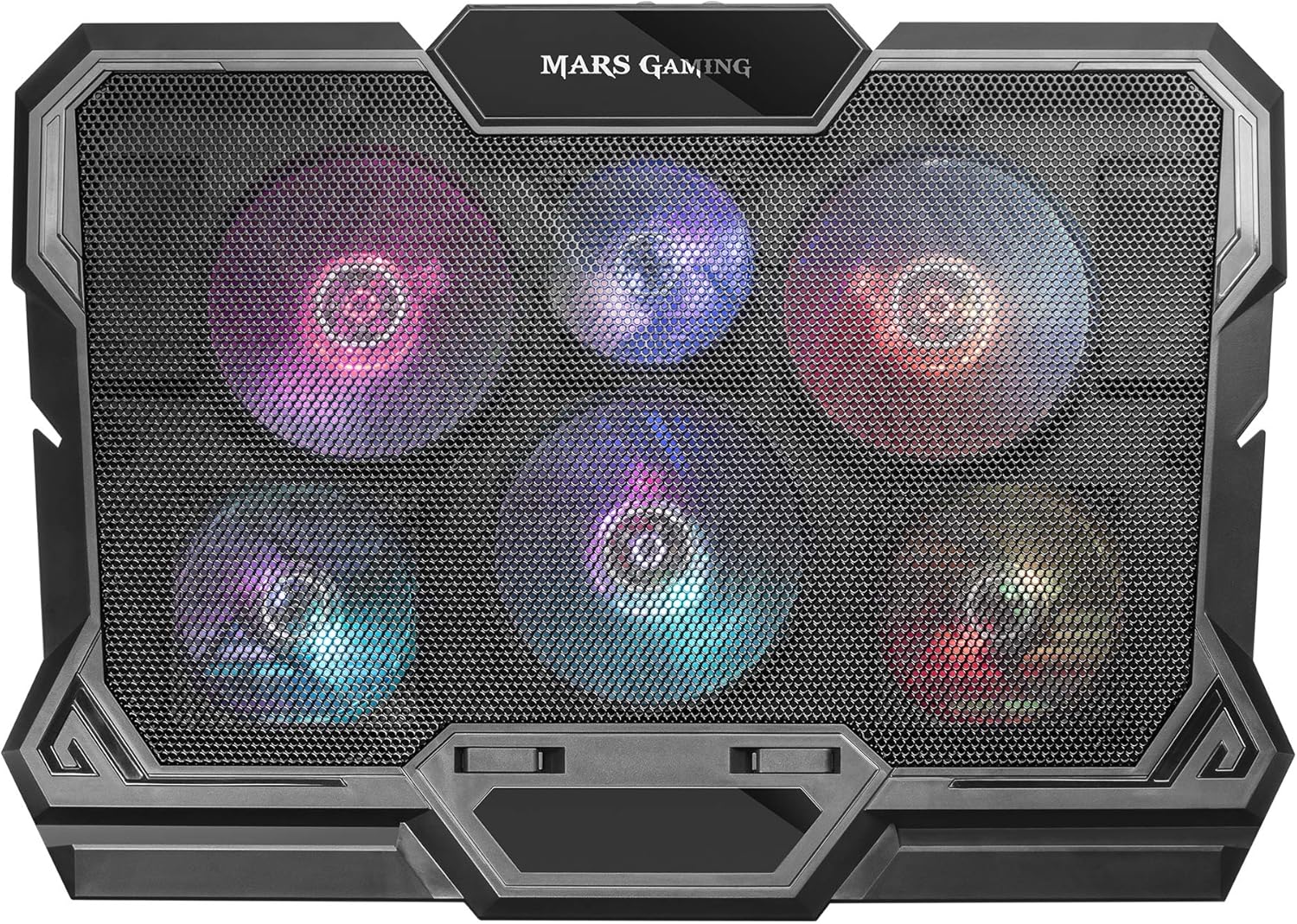 Mars Gaming MNBC4 Notebook 17.3 Inch Cooling Stand, 6 RGB Fans, USB, Black