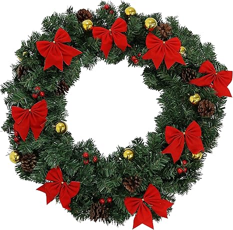 Amazon Co Jp Sunnydaze クリスマスリース 赤いホリデーリボン付き モダンなクリスマス装飾ピース ライトなし インドア アウトドア 装飾 グリーン人工リース 松ぼっくりとオーナメントデザイン 24インチ Sunnydaze Decor おもちゃ Amazon Co Jp Sunnydaze クリスマスリース 赤いホリデーリボン付き モダンなクリスマス装飾ピース ライトなし インドア アウトドア 装飾 グリーン人工リース 松ぼっくりとオーナメントデザイン 24インチ Sunnydaze Decor おもちゃ