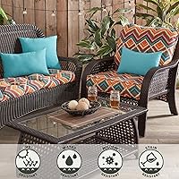 Vista 55 de Greendale Home Fashions 2-Piece Outdoor Deep Seat Cushion Set, Steel Blue Stripe