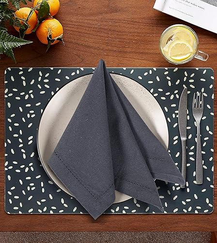 Miniatura 7 de Juego de 12 servilletas de tela de algodón con dobladillo de 18 x 18 pulgadas, decorativas, suaves, duraderas, lavables, reutilizables, perfectas