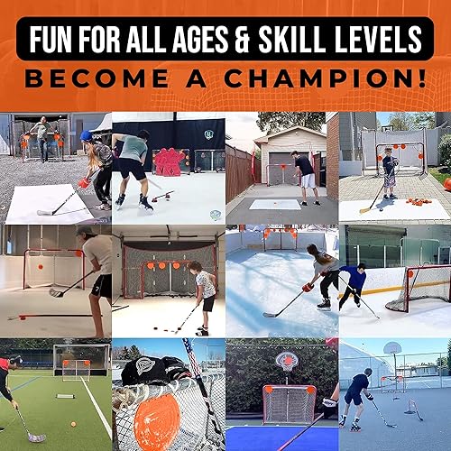 Miniatura 4 de Top Shelf Targets Paquete de 4 objetivos magnéticos de hockey y lacrosse, 8 pulgadas, naranja