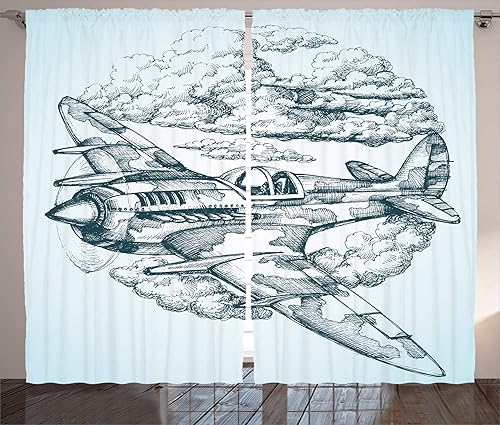 Miniatura 7 de Ambesonne Cortinas abstractas, un diseño floral oriental de cachemira y batik, estilo dibujado a mano de un adorno con obras de arte de mandalas,