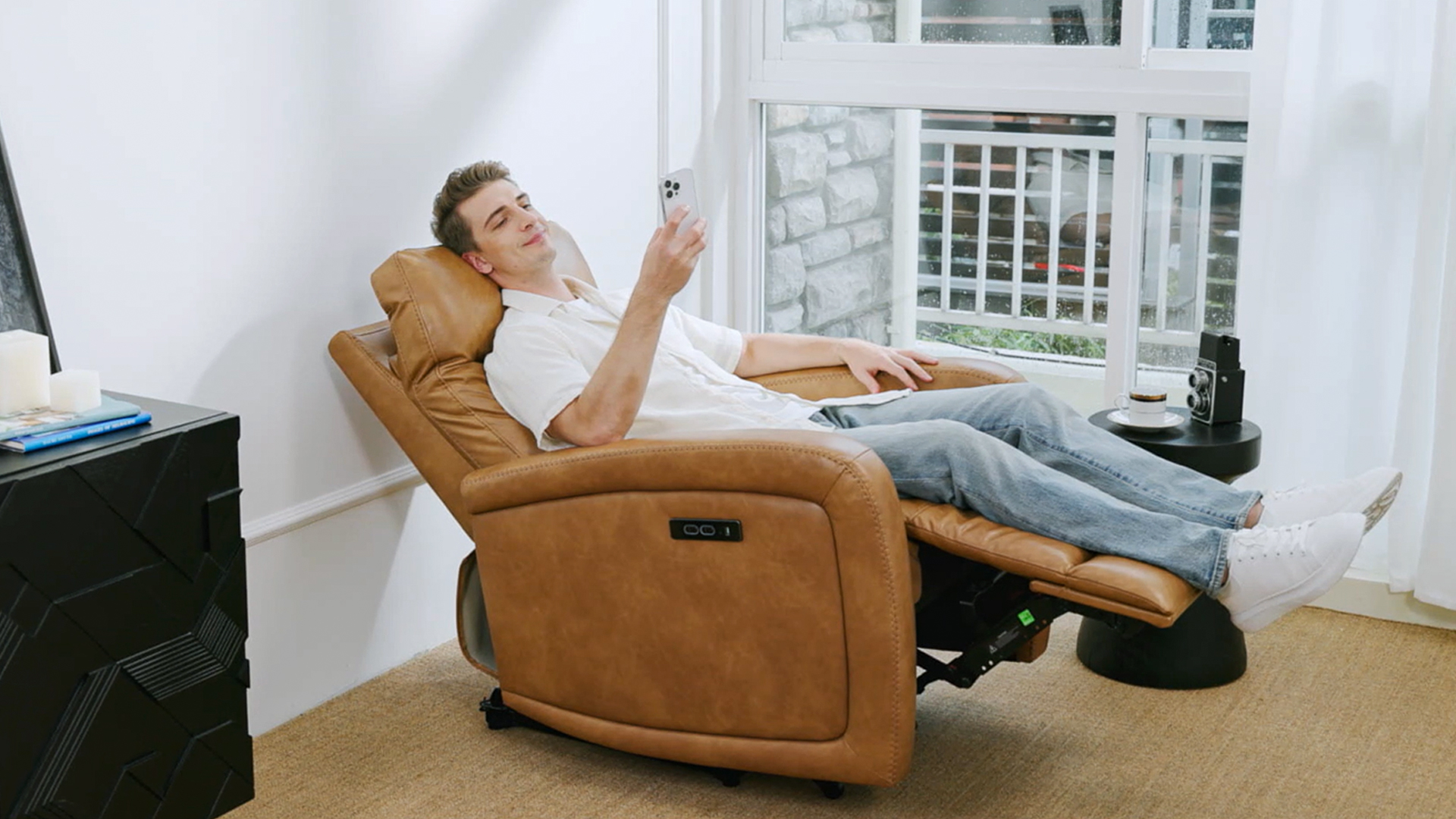 Sillón Plegable Tela Kaki 1 cuerpo reclinable miniatura 7