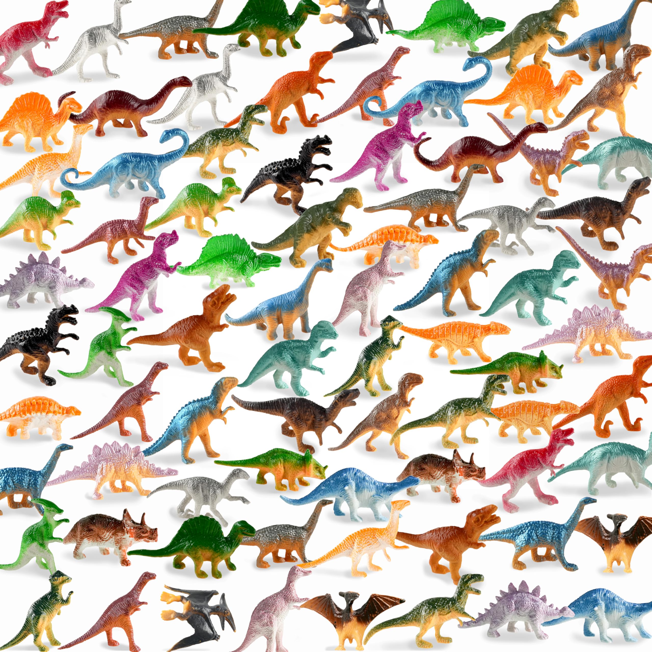 Mini Dinosaur Figures 78 Pack, Kids Dinosaur Toys, Dino Party Favors | Small Dinosaur Toys for Birthday Parties, Cupcakes, Goodie Bags, Classroom Rewards, Sensory Play and Gifts For Boys and Girls
