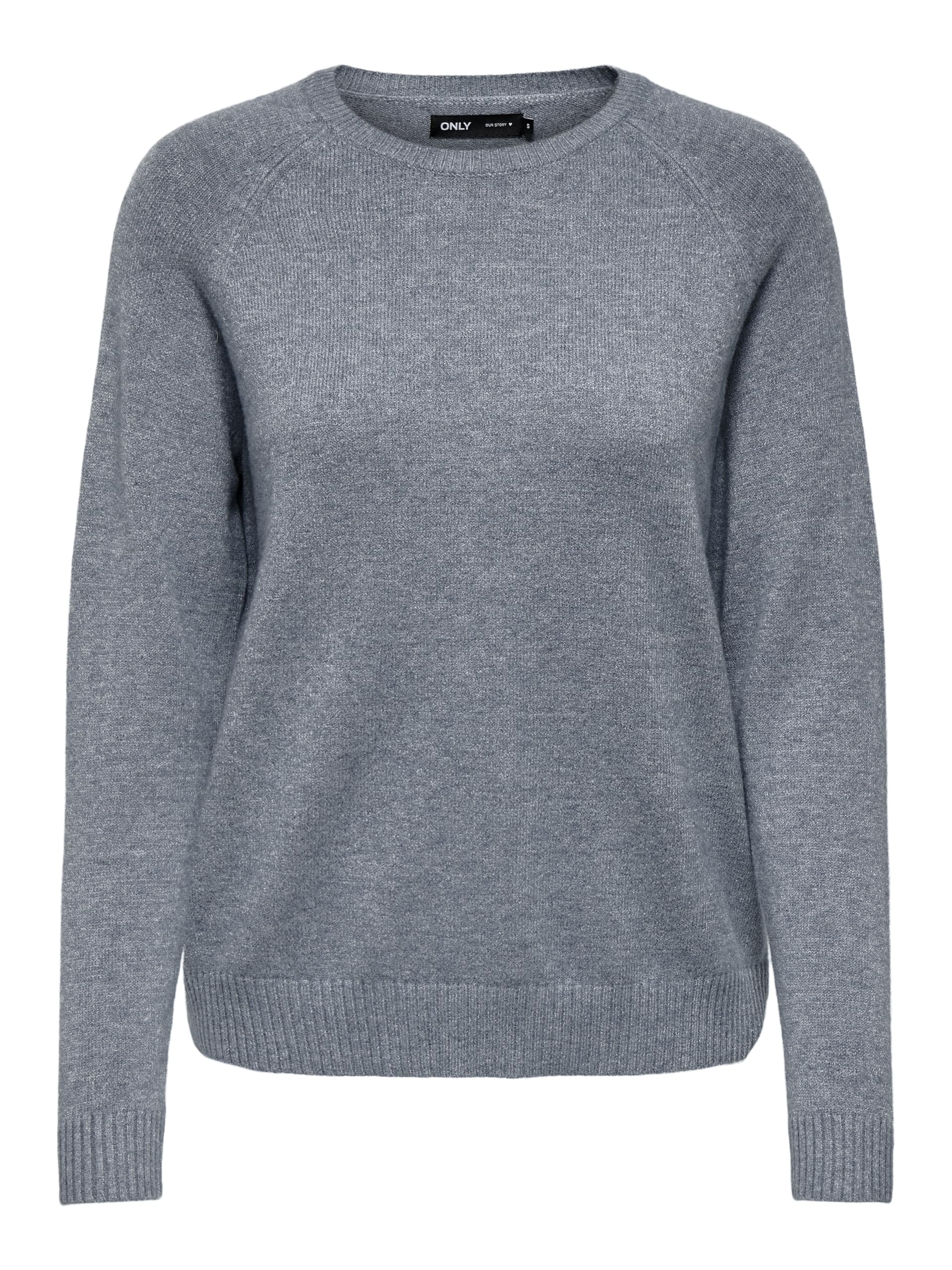 ONLY Damen ONLLESLY Kings L/S Pullover KNT Langarm Strickpullover, Blue Mirage/Melange, XXXL