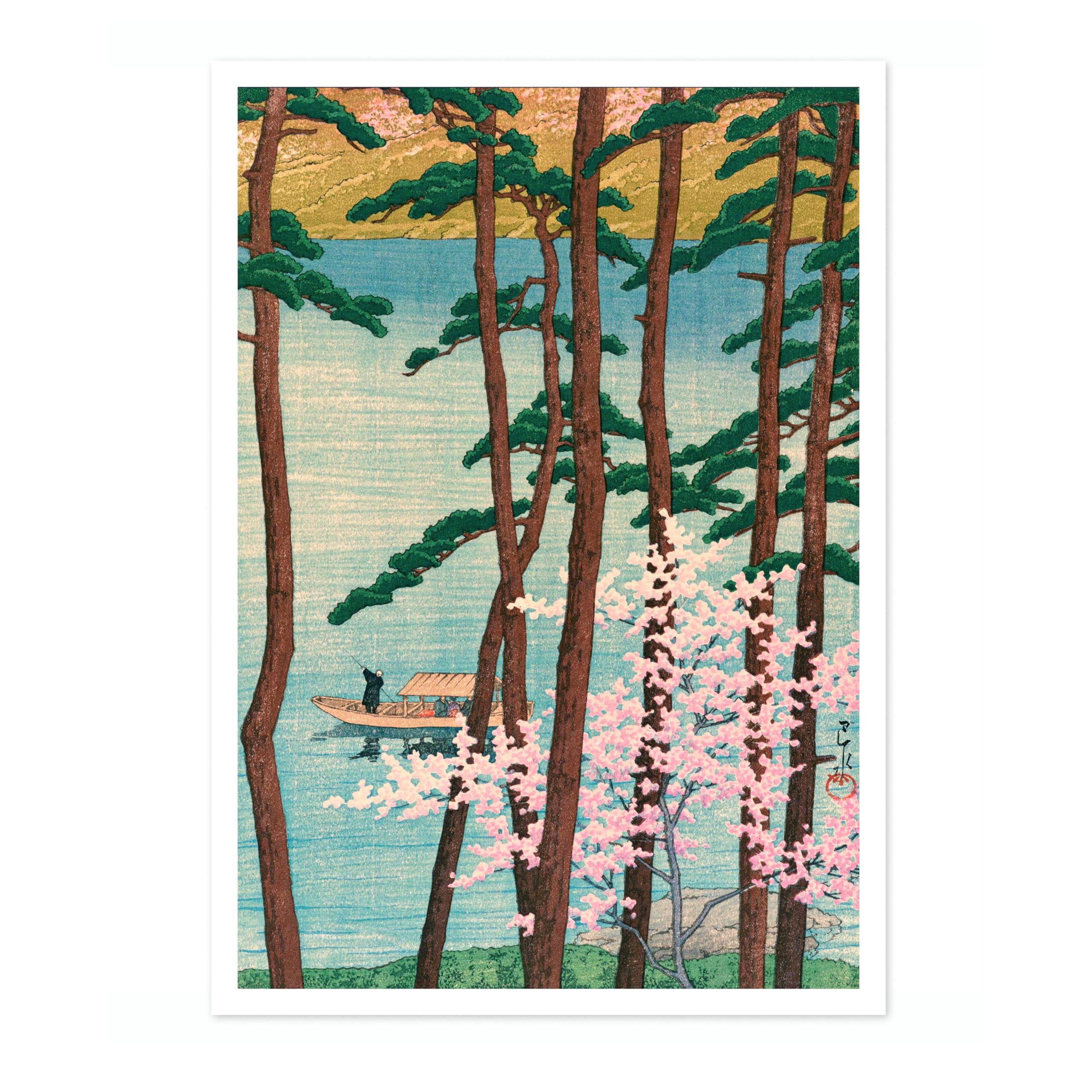 Spring In Arashiyama Kawase Hasui Poster, Japanese Woodblock Ukiyo-E Print, Vintage Art Picture Painting Wall Art Exhibition, Archival Matte, A2 (Print Only) - 59.4x42cm
