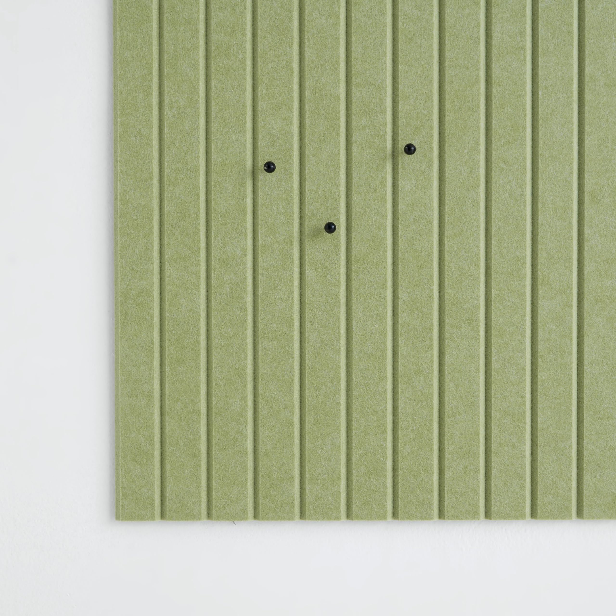 VIVELDA Large Cork Boards for Walls Felt Board Alternative - Slat Wall Paneling, Felt Bulletin Board Tiles for Office Decor, Push pin Board Office Wall Organizer -12-Pack (Black): Avocado