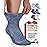 Pembrook Diabetic Socks for Men & Women - 6 Pairs Wide Non Binding Quarter Length Socks in Black, White and Beige