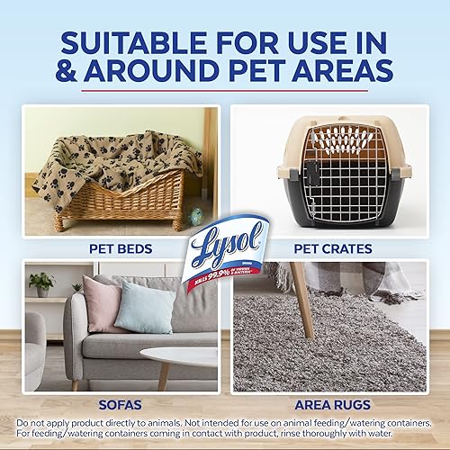 Miniatura 5 de Lysol Spray eliminador de olores de mascotas, espray desinfectante y desinfectante para olores de mascotas, 15 onzas (paquete de 3)