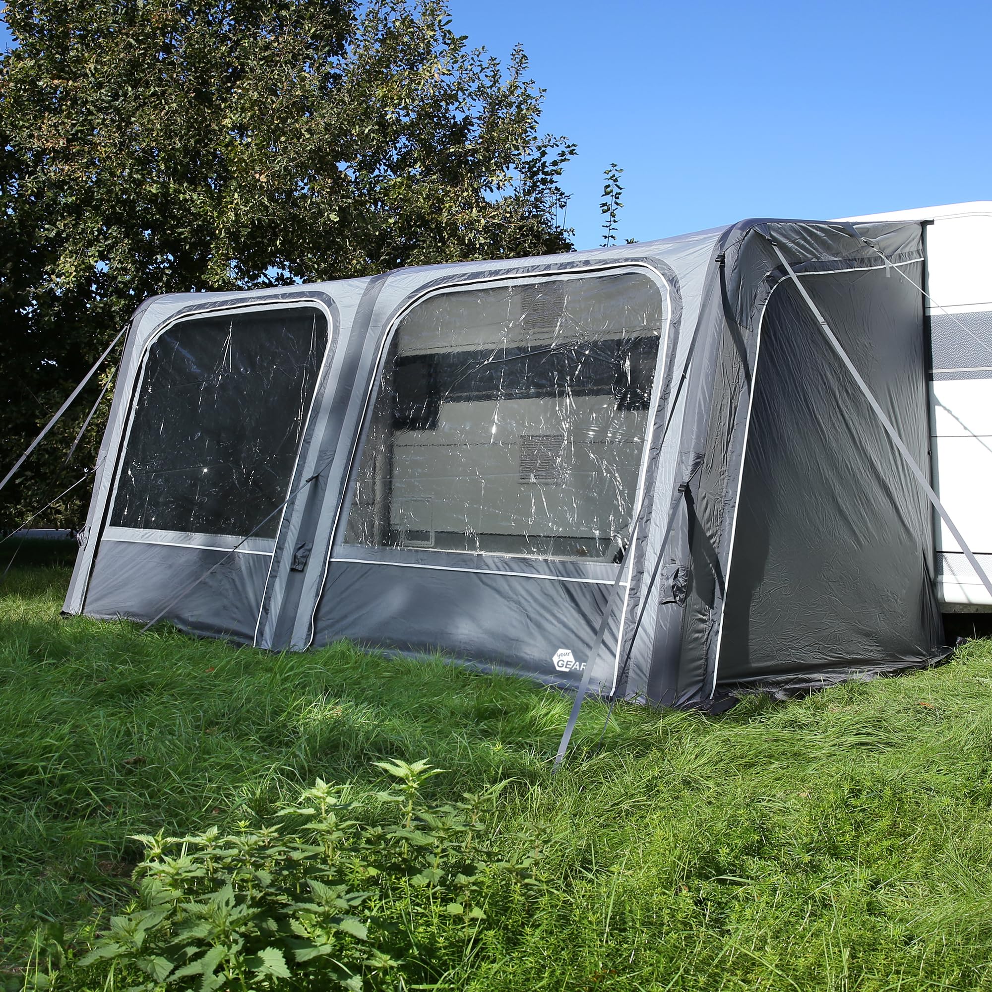 your GEAR Porto Air – Toldo hinchable – Toldo – Toldo de viaje – Toldo para caravana (gris, 420 x 270 cm)