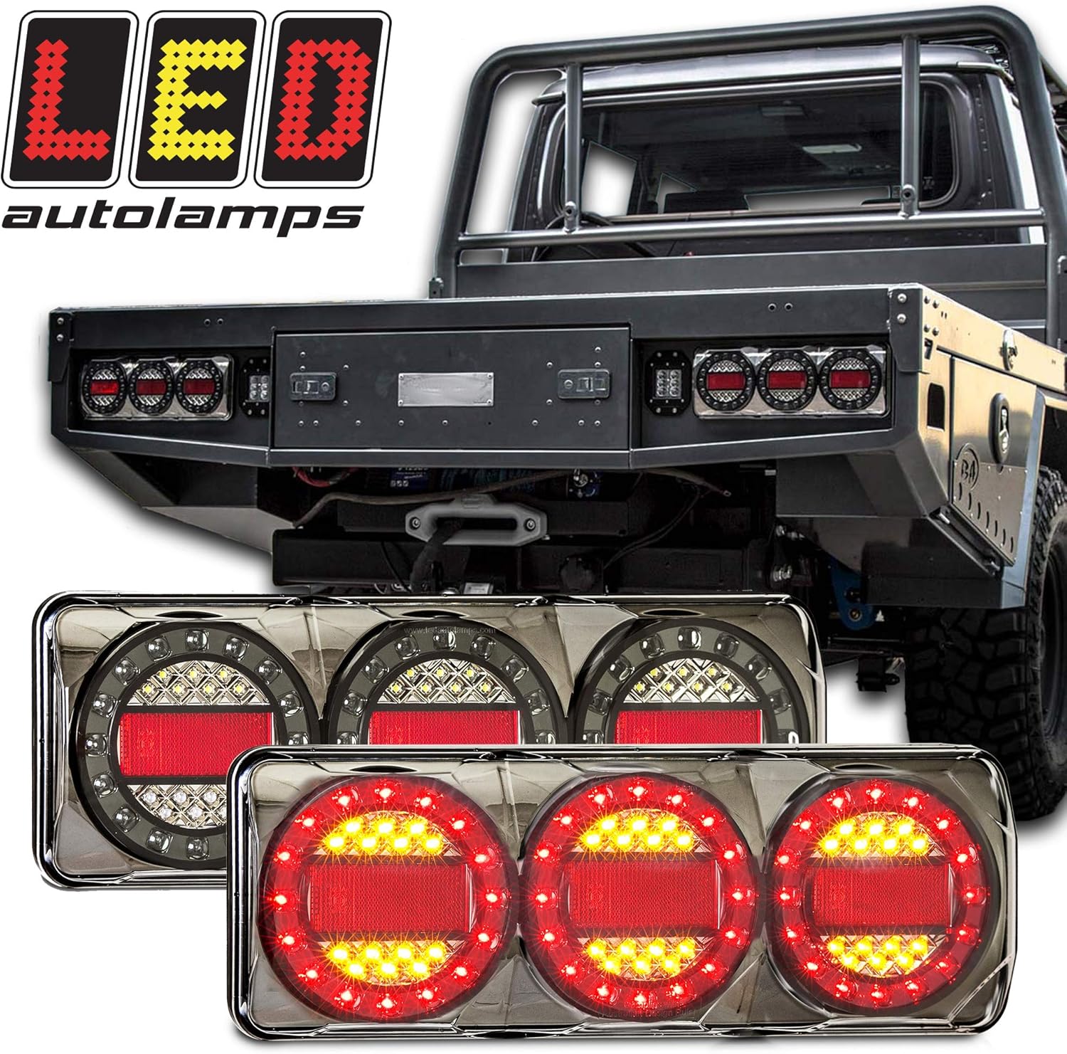 LED Autolamps Maxilamp C3XRB 14.5" Rear LED Tail Light [12v