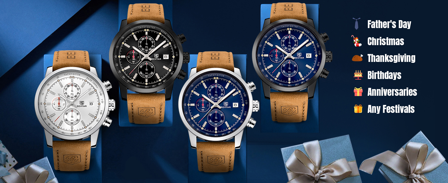 Montre Chrono Homme TAVAN Between Wind & Water - Acier - Étanche 30m - Neuf Avec étiquettes