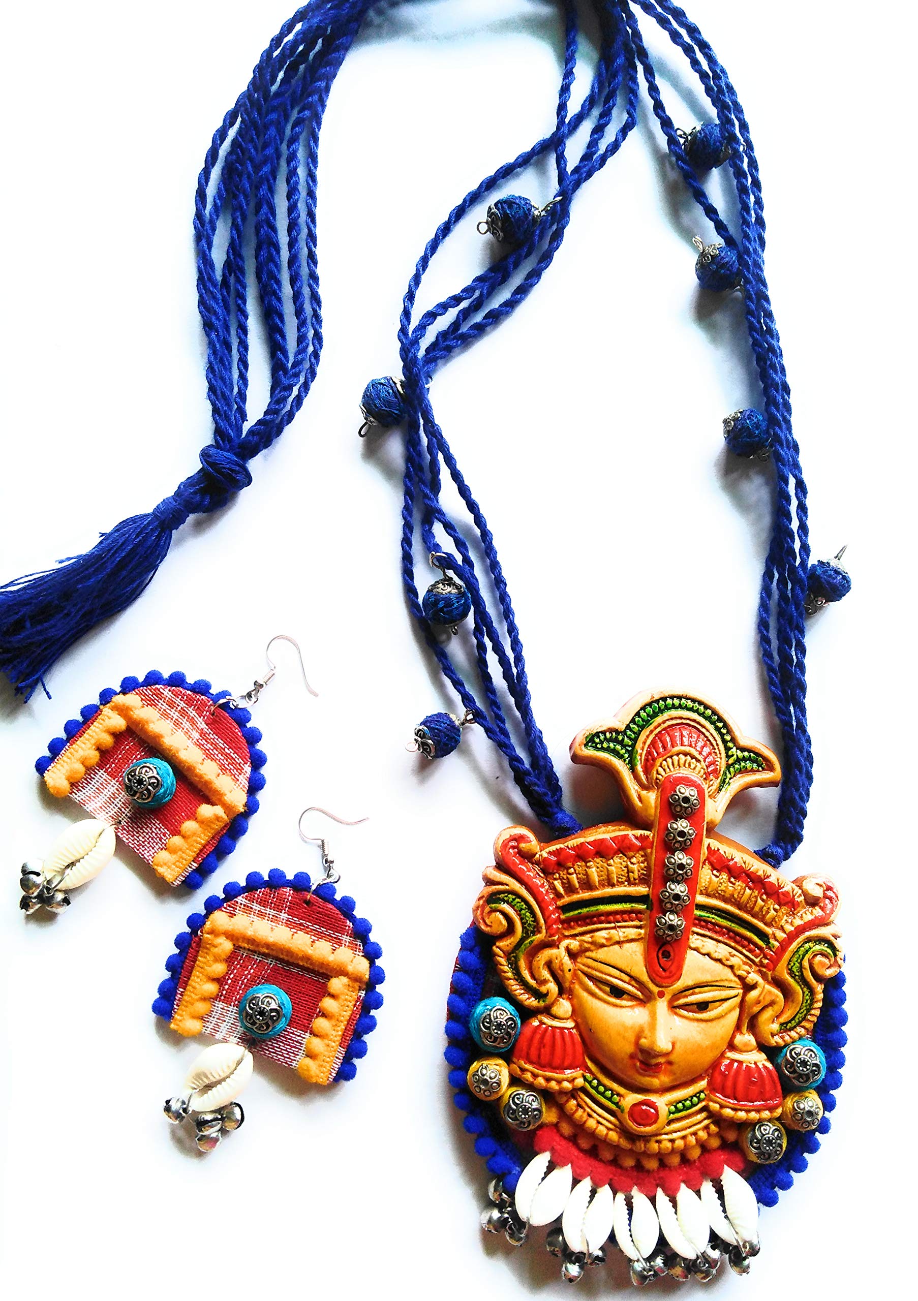 SAKHI NEW BEAUTIFUL HANDMADE DURGA YELLOW NECKLACE WITH EARRING FOR WOMAN (B08LC41NJ2) Amazon Price History, Amazon Price Tracker
