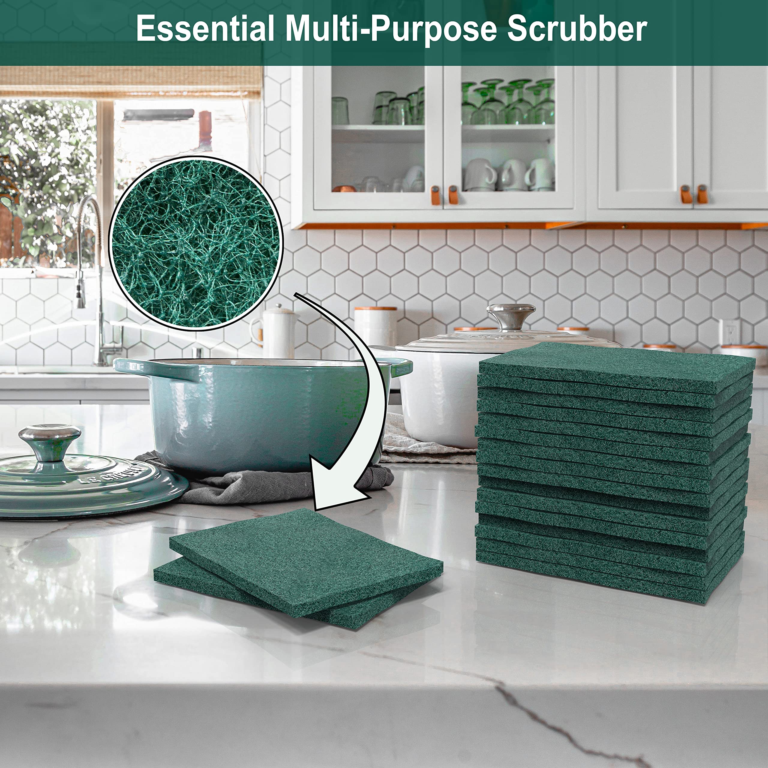 100 Pack- Heavy Duty Scour Pads - Image 3