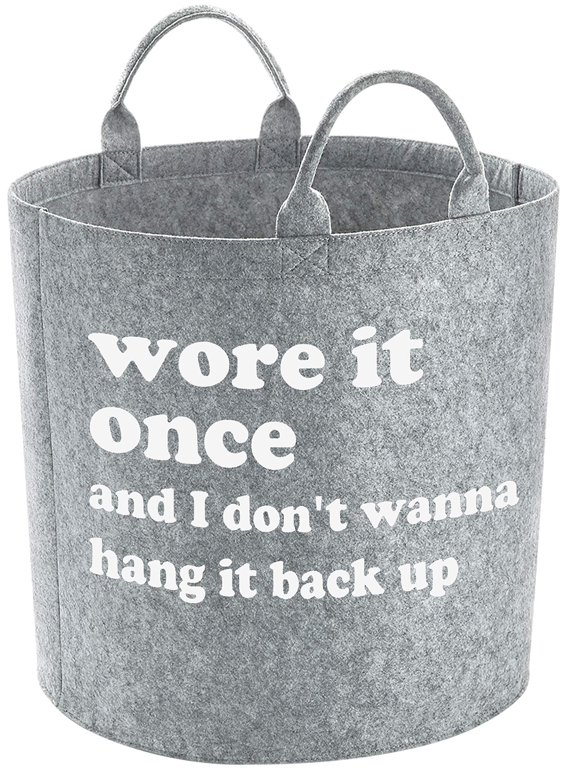 Hippowarehouse Wore It Once Funny Laundry Basket bedroom Foldable Storage Premium Felt 20 Litre