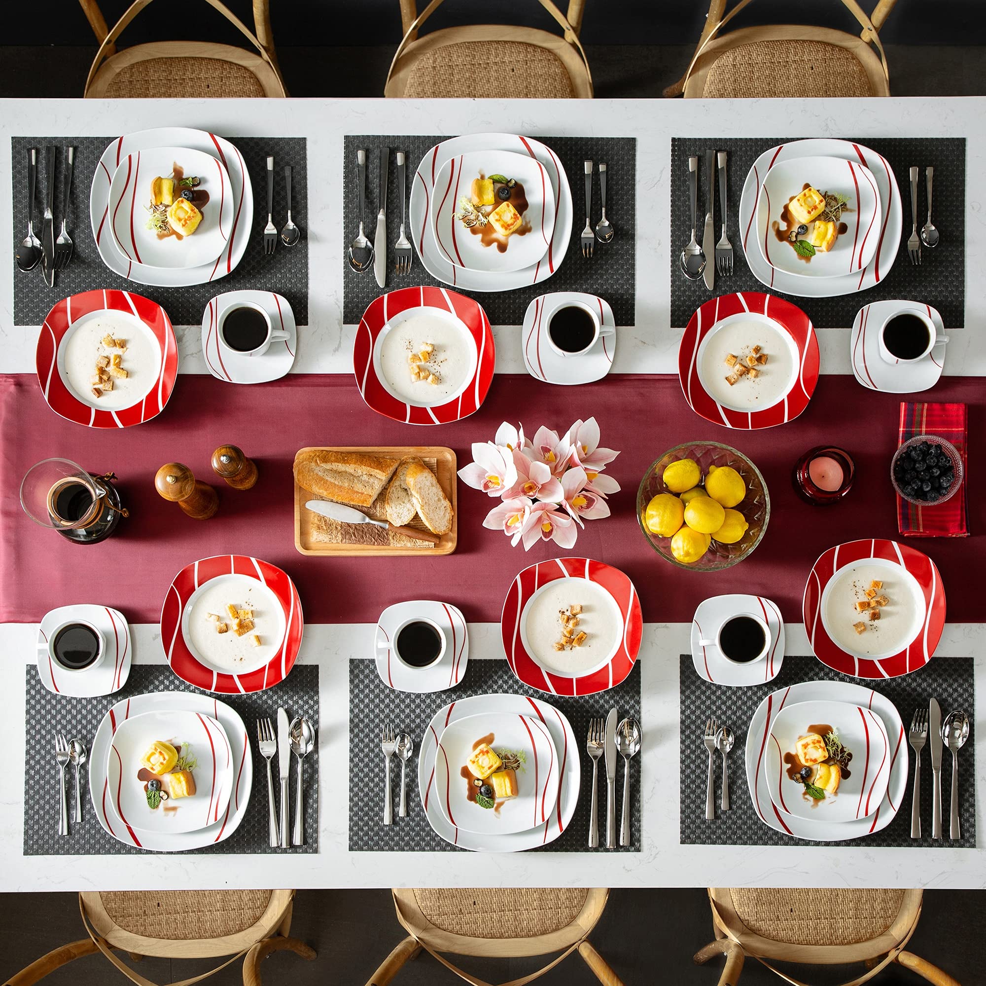 Lot De 6 Assiettes Creuses En Céramique "Service Houlgate" - Occasion, Avec Défauts