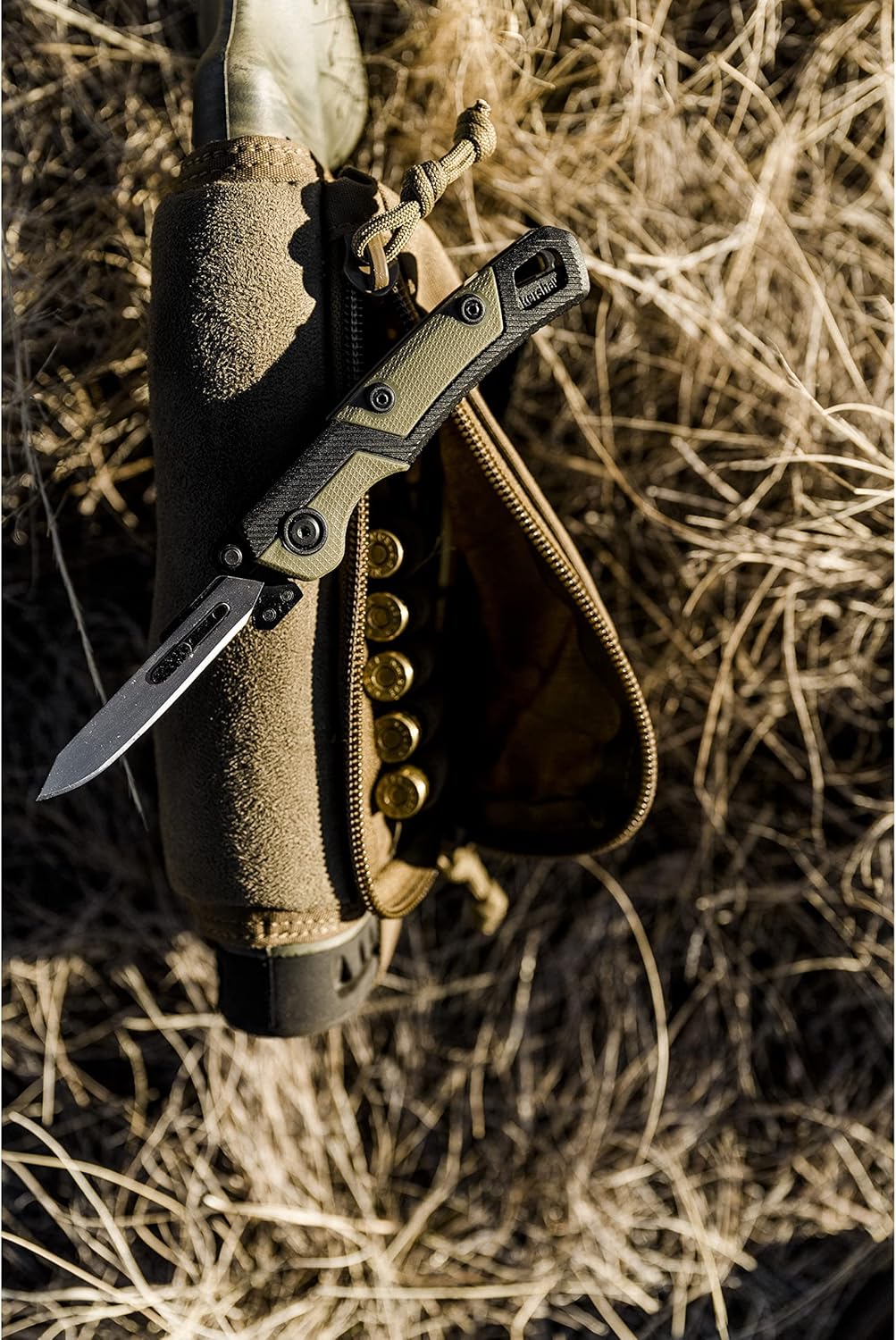 Kershaw Lonerock RBK2, New Skinning and Caping Folding Knife, 2.8 inch Replaceable Surgical Blades, Includes Sheath and Extra Handle