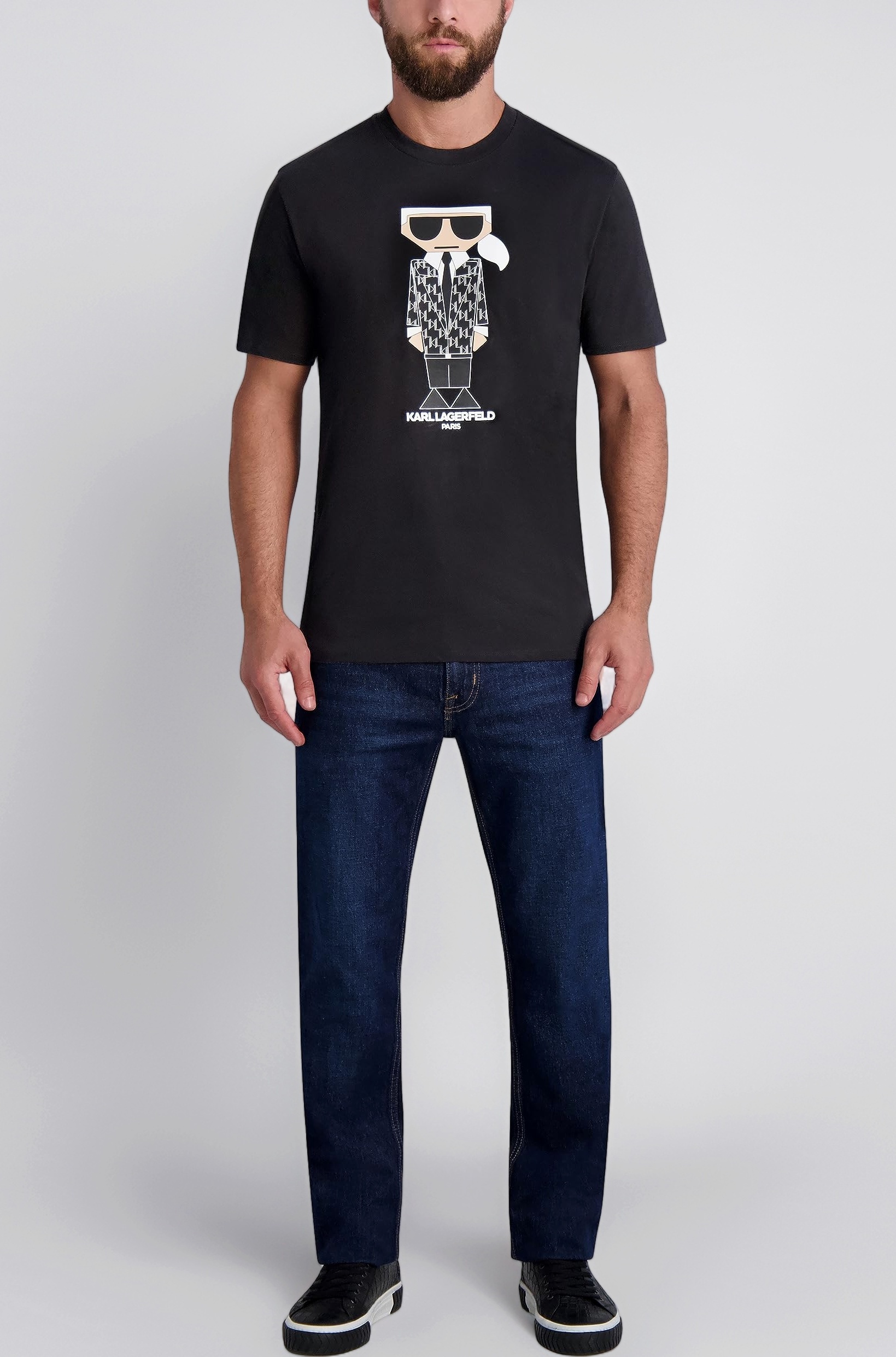 Karl Lagerfeld Paris Men's Kocktail Karl Short Sleeve Crew Neck T-Shirt