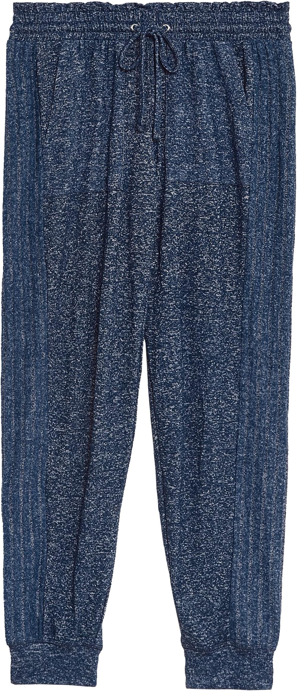 Marks & SpencerMarks and Spencer Women's Loungewear Cozy Knit Rib Long Cuffed Pant, Navy Mix, 12 Short