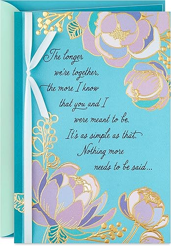 Miniatura 1 de Hallmark Tarjeta de aniversario, tarjeta de amor, tarjeta de cumpleaños romántica para mujeres (pretende ser)