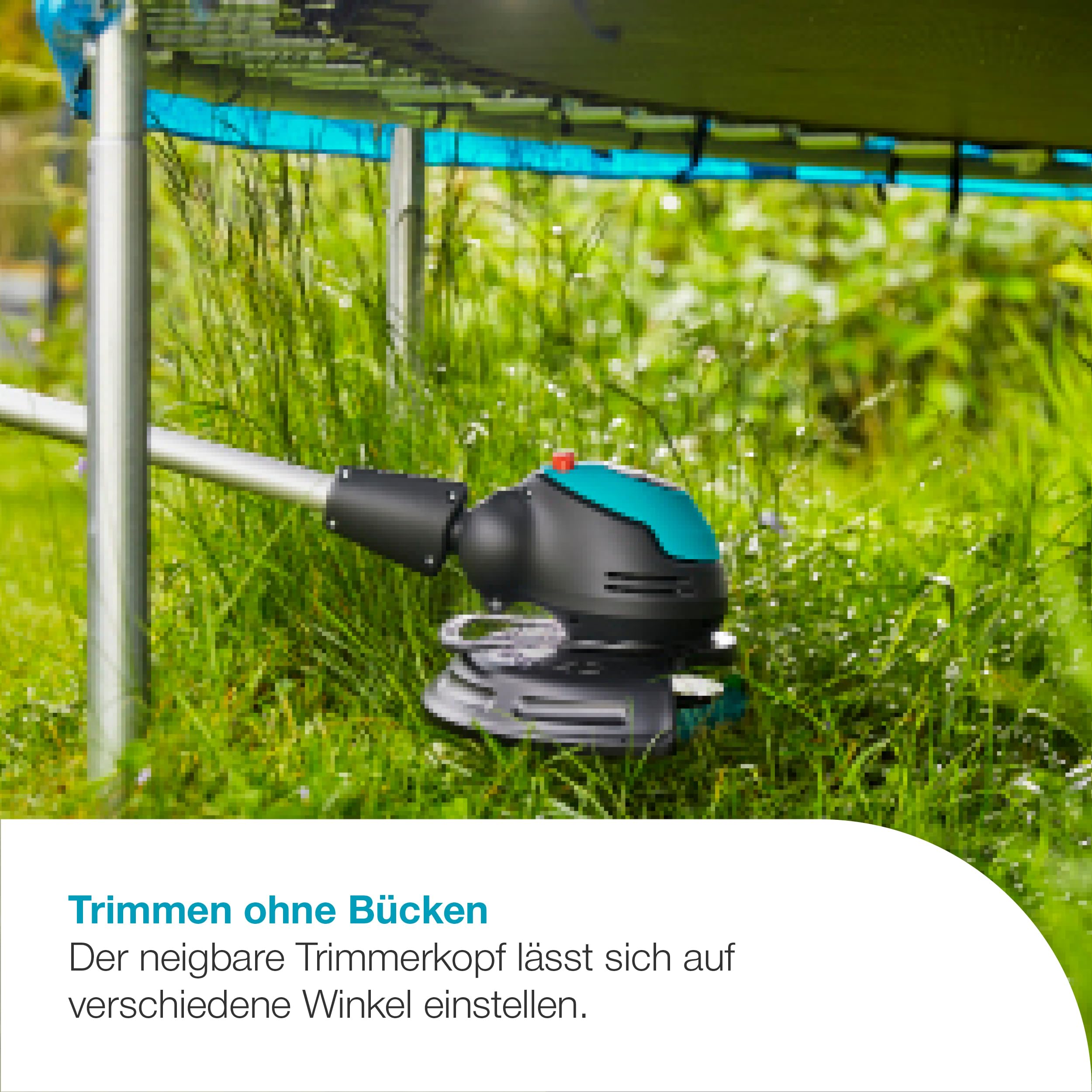 Gardena Akku-Rasentrimmer EasyCut 23/18V P4A Ready-to-Use Set: Leistungsstark, Leichtgewicht, Teleskopgriff, Neigbarer Trimmerkopf, Kabellos (14700-20)