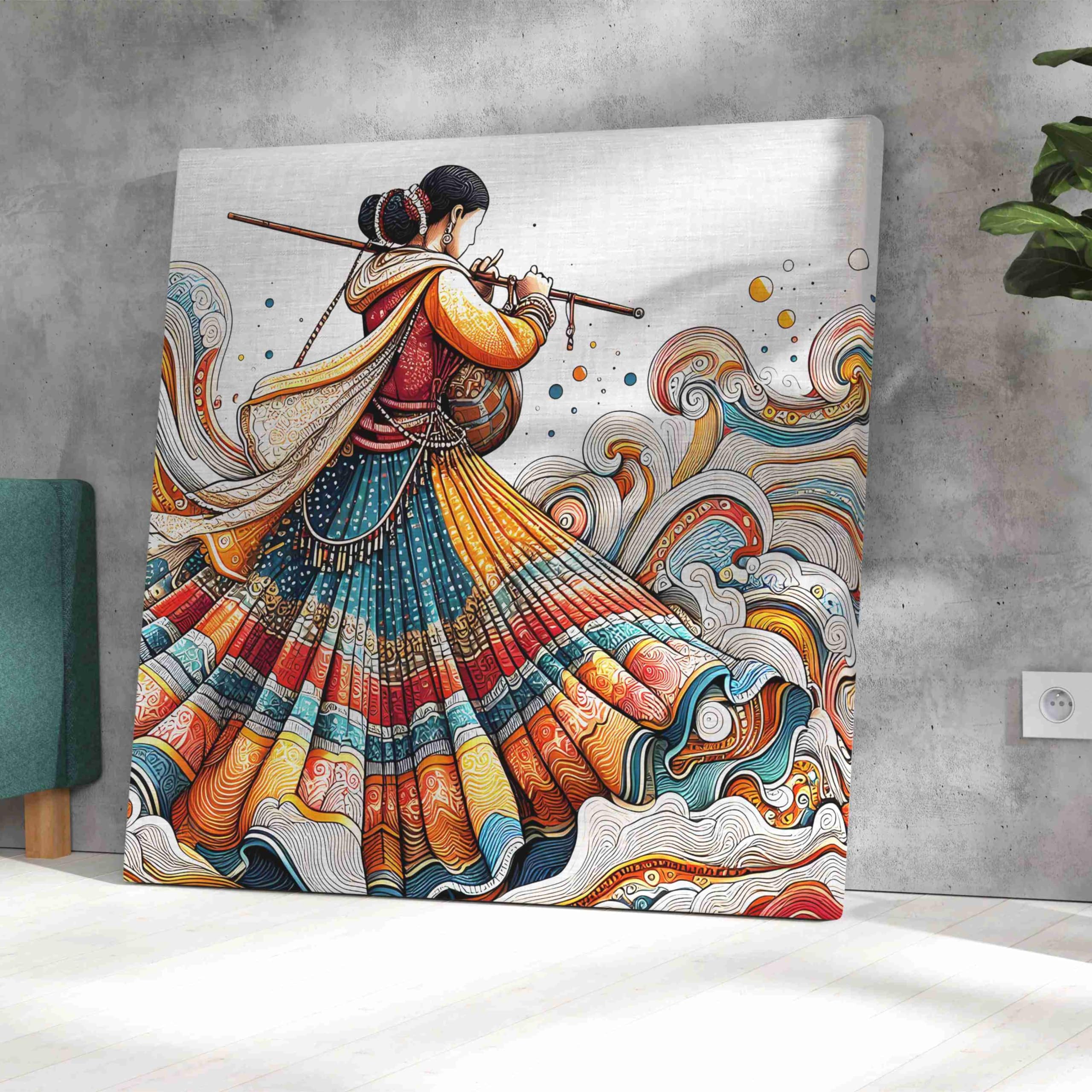 SAF paintings Wooden Framed woman modern art Canvas Wall Painting for Home Décor And Office||For Bedroom, Living Room Home wall and Office Interior 24X24 Inch painting CR-302