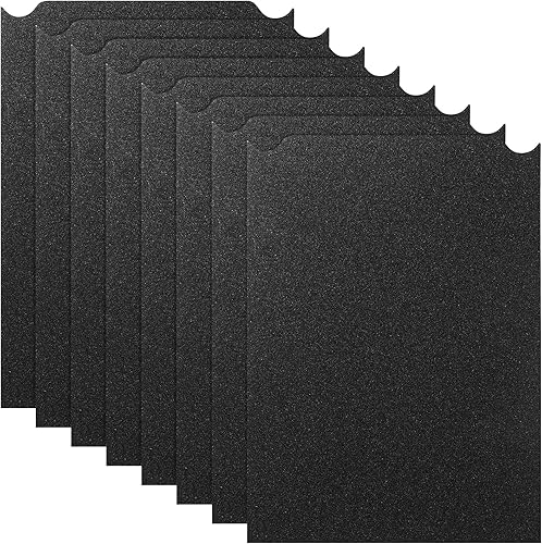 Fuutreo 8 piezas de papel de esmeril autoadhesivo, repuesto de almohadilla para rascar perros, rascador de lima de uñas para gato, papel de lija