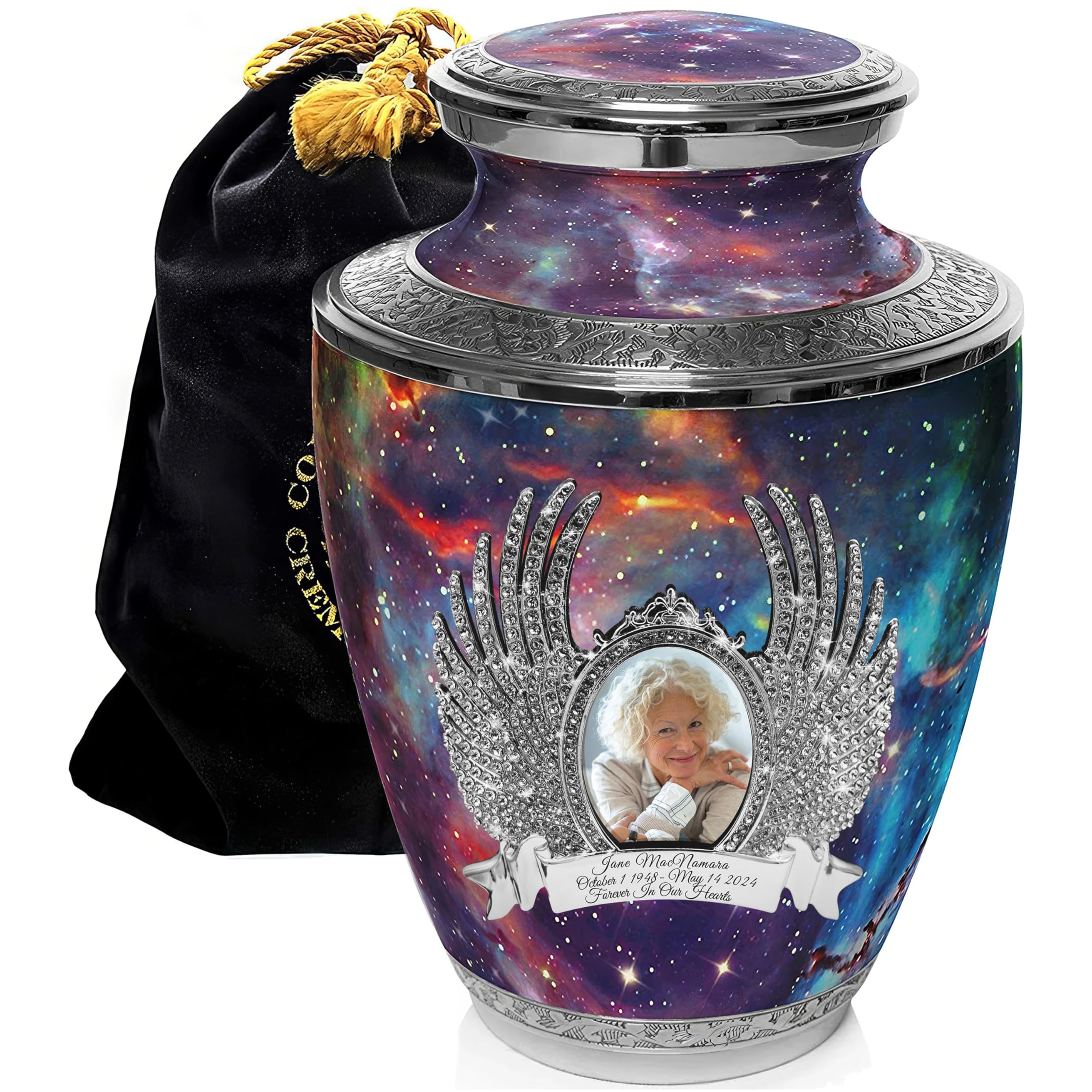 Cosmic Galaxy Cremation Urns for Human Ashes Adult Female Urns for Ashes