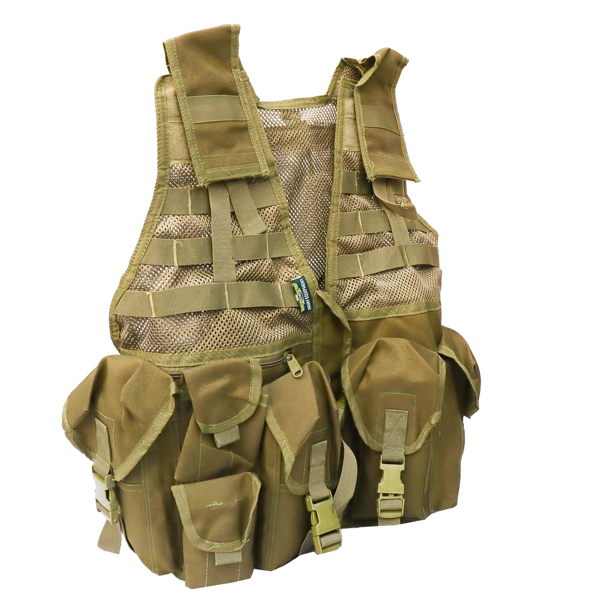 Azad tactical vest for ary with stuff oragnizer and poches (fozi Green) 2
