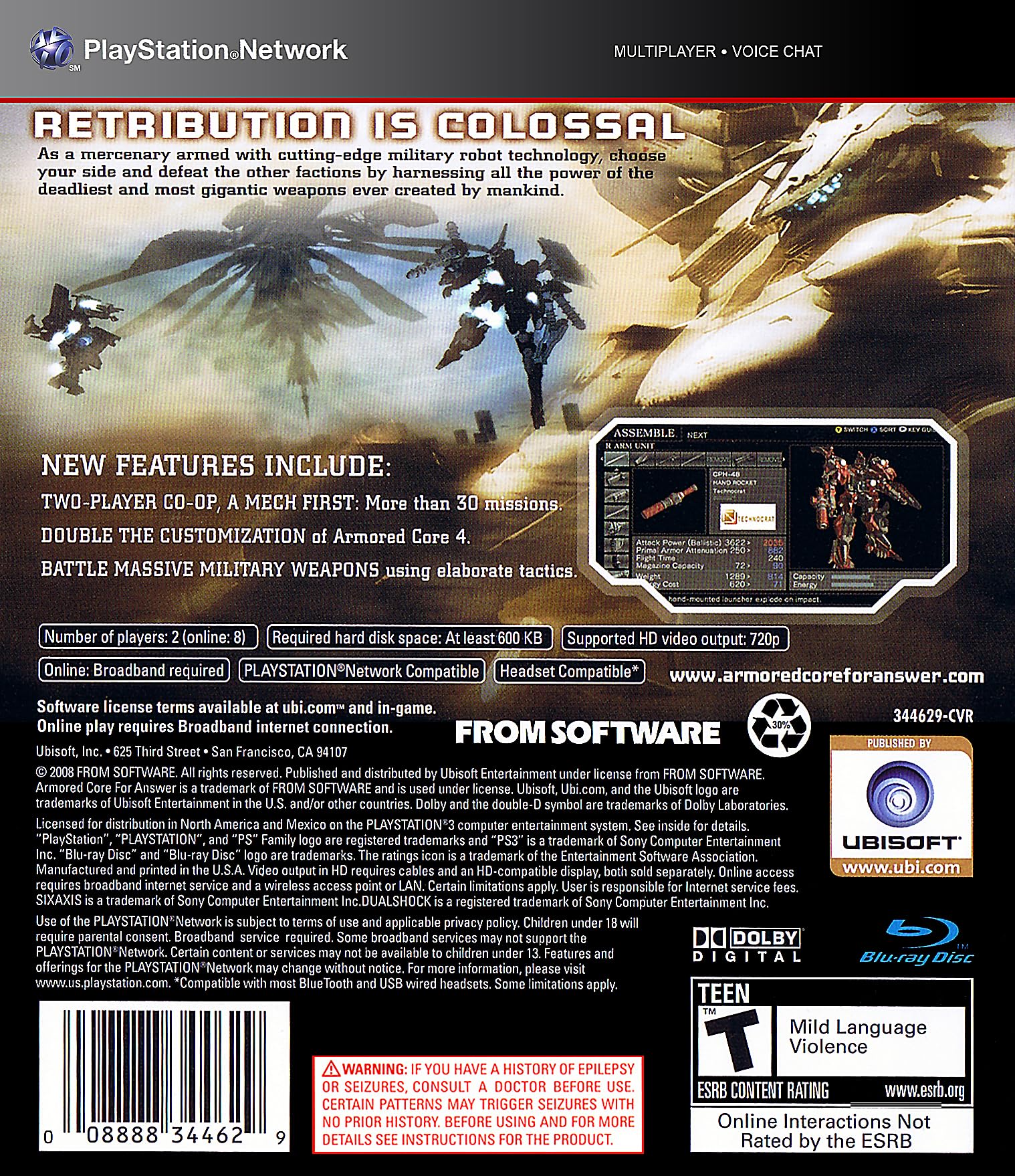 Amazon.com: Armored Core: For Answer - PlayStation 3 (Renewed