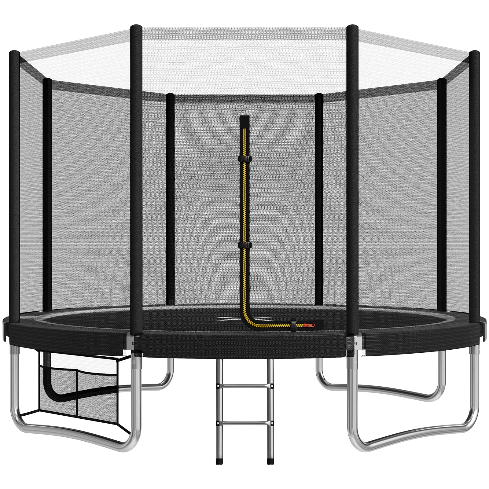 Devoko Trampolin Outdoor Ø 183/228/305/366/427 cm, GS-Zertifikat Indoor Trampolin Kinder Gartentrampoline, Komplettset mit Schuhnetz, Leiter, Randabdeckung, Sicherheitsnetz