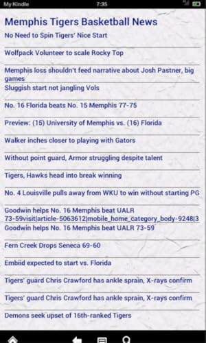 Memphis Basketball News(Kindle Tablet Edition)