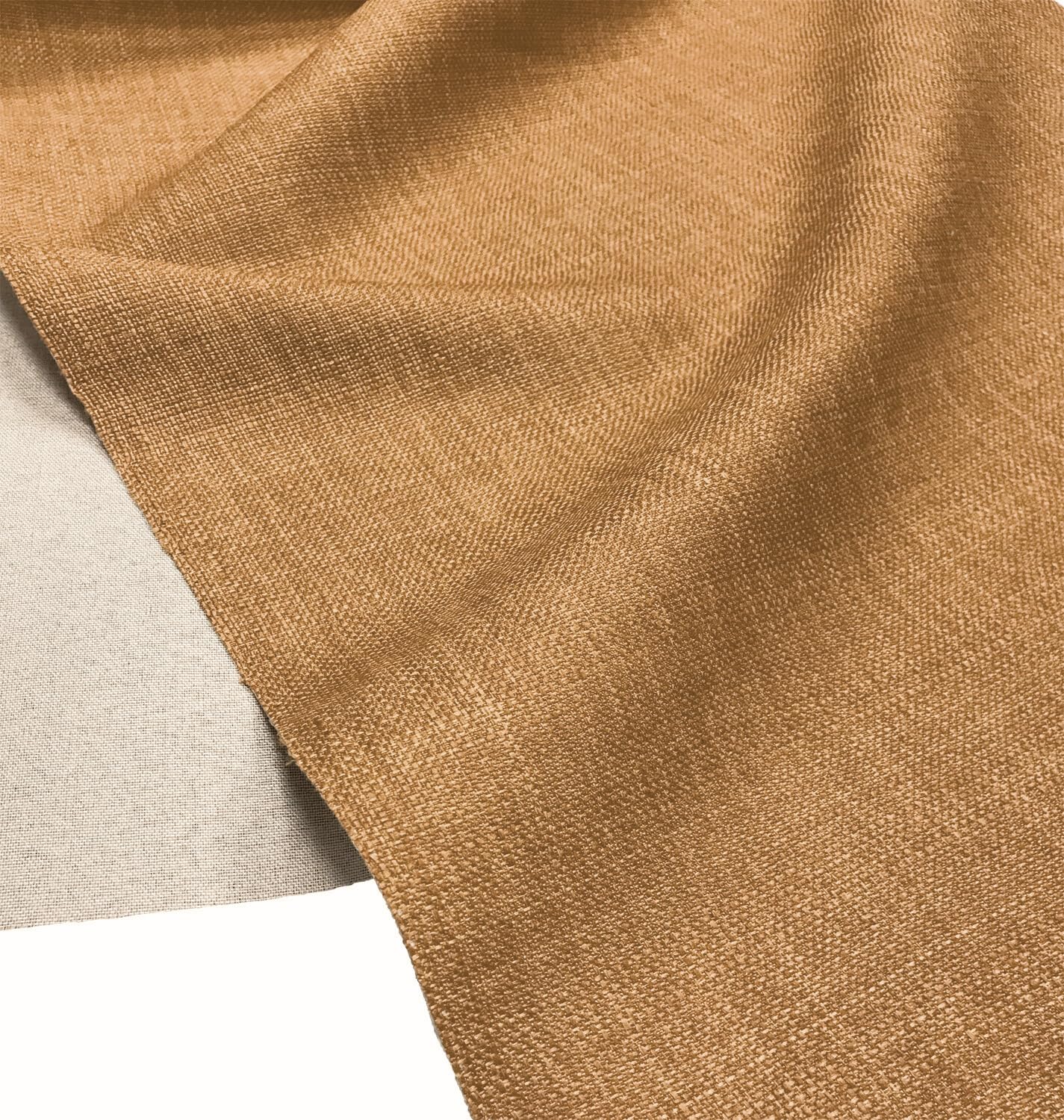 A-Express Soft Plain Linen Look Fabric Curtains Bag Designer Clothing Material Dressmaking Upholstery 145cm Wide - 1 Metre 100cm x 145cm Sand