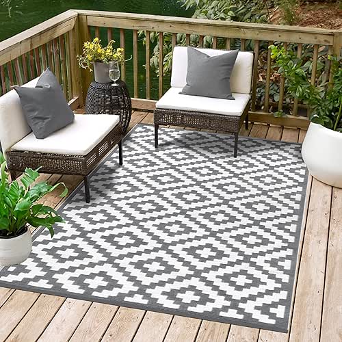 GD Home 150 x 240 cm Lightweight Indoor/Outdoor Reversible Plastic